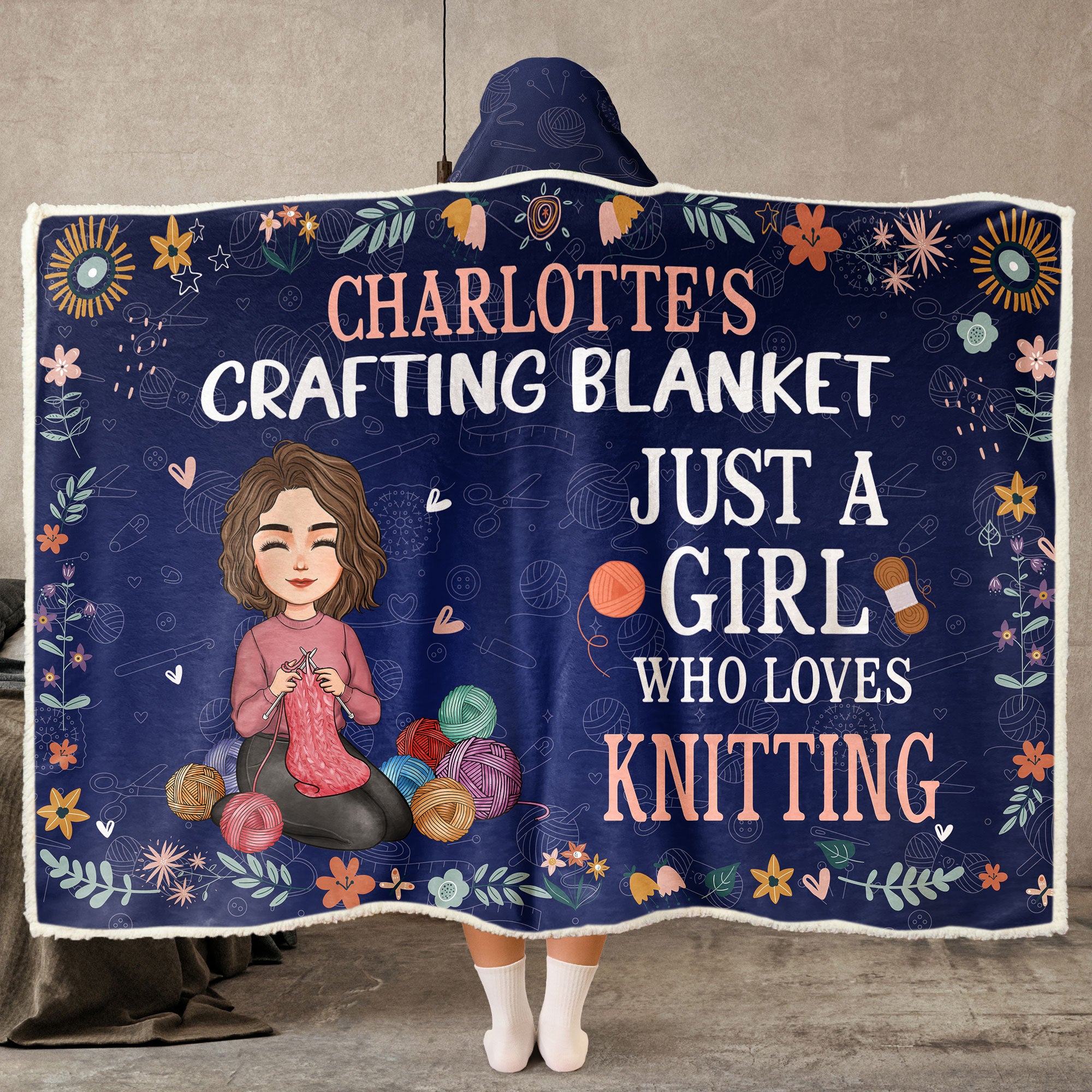 Crafting Blanket - Personalized Wearable Blanket Hoodie