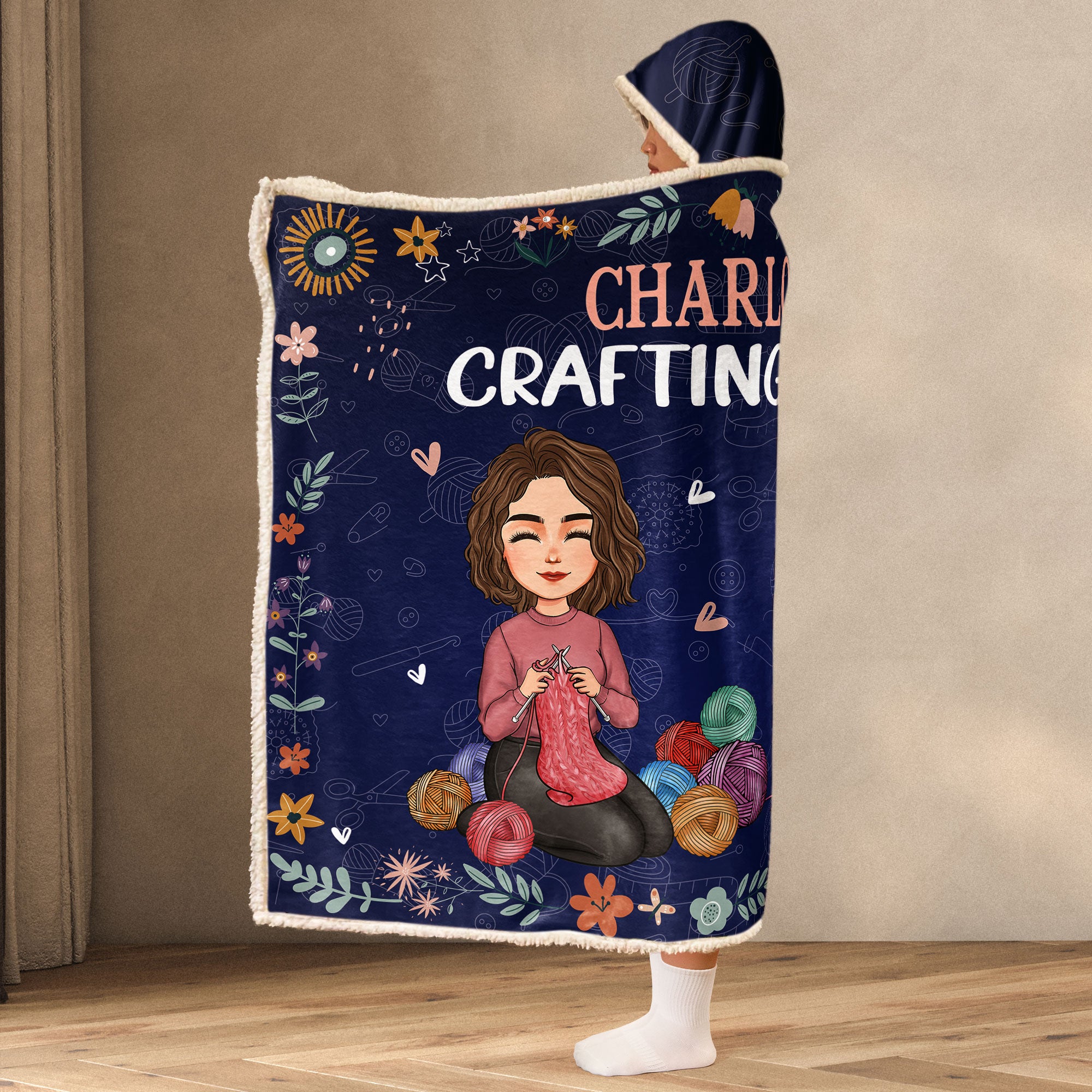 Crafting Blanket - Personalized Wearable Blanket Hoodie