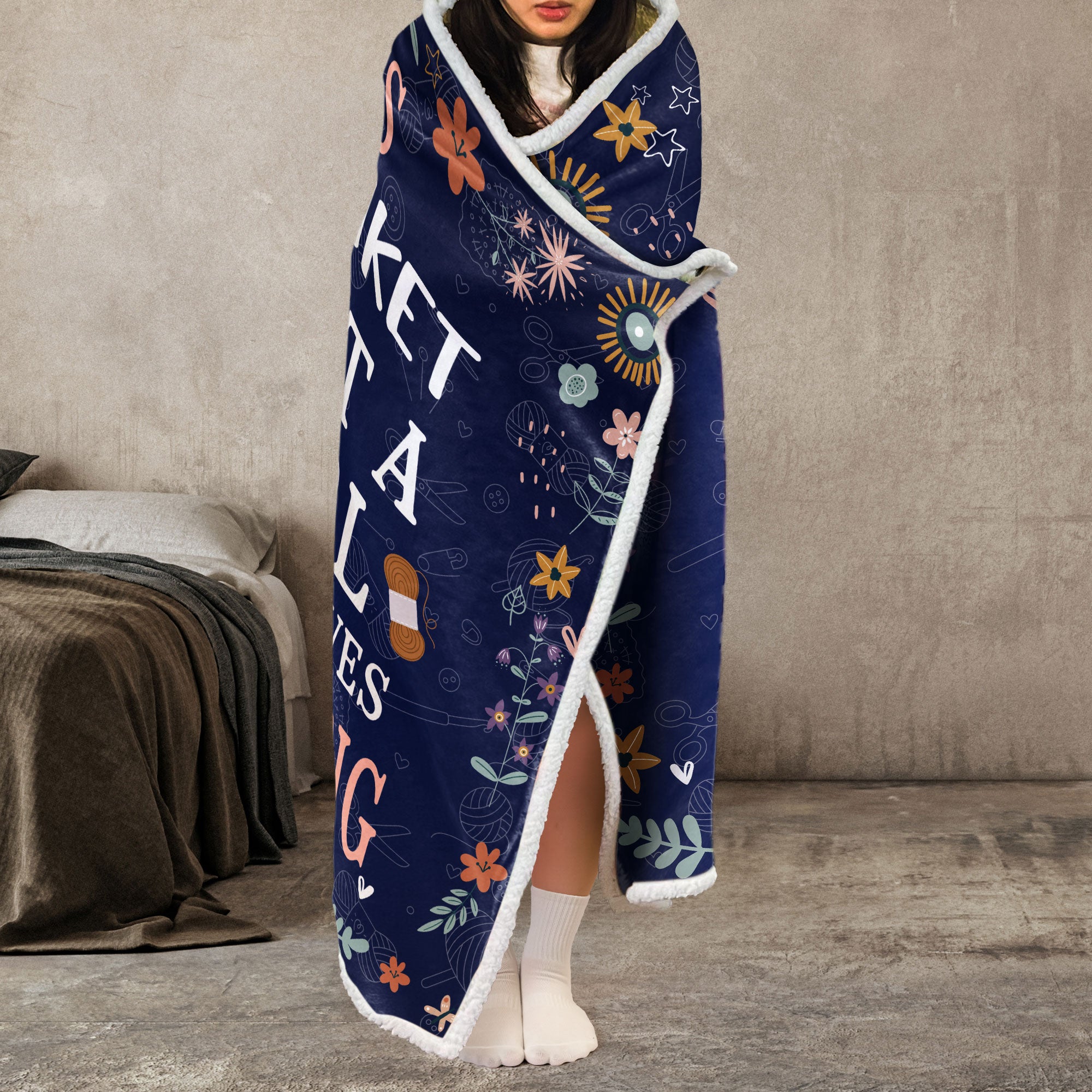 Crafting Blanket - Personalized Wearable Blanket Hoodie