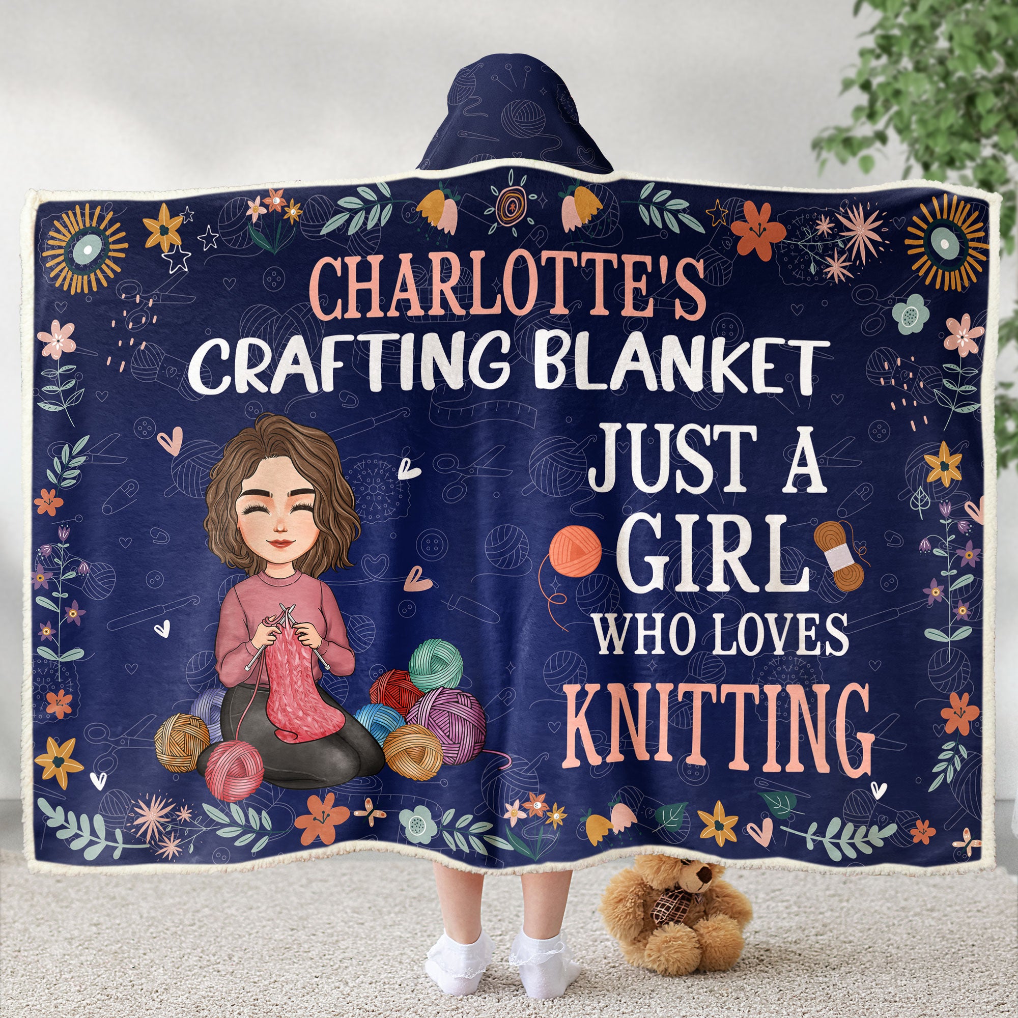 Crafting Blanket - Personalized Wearable Blanket Hoodie