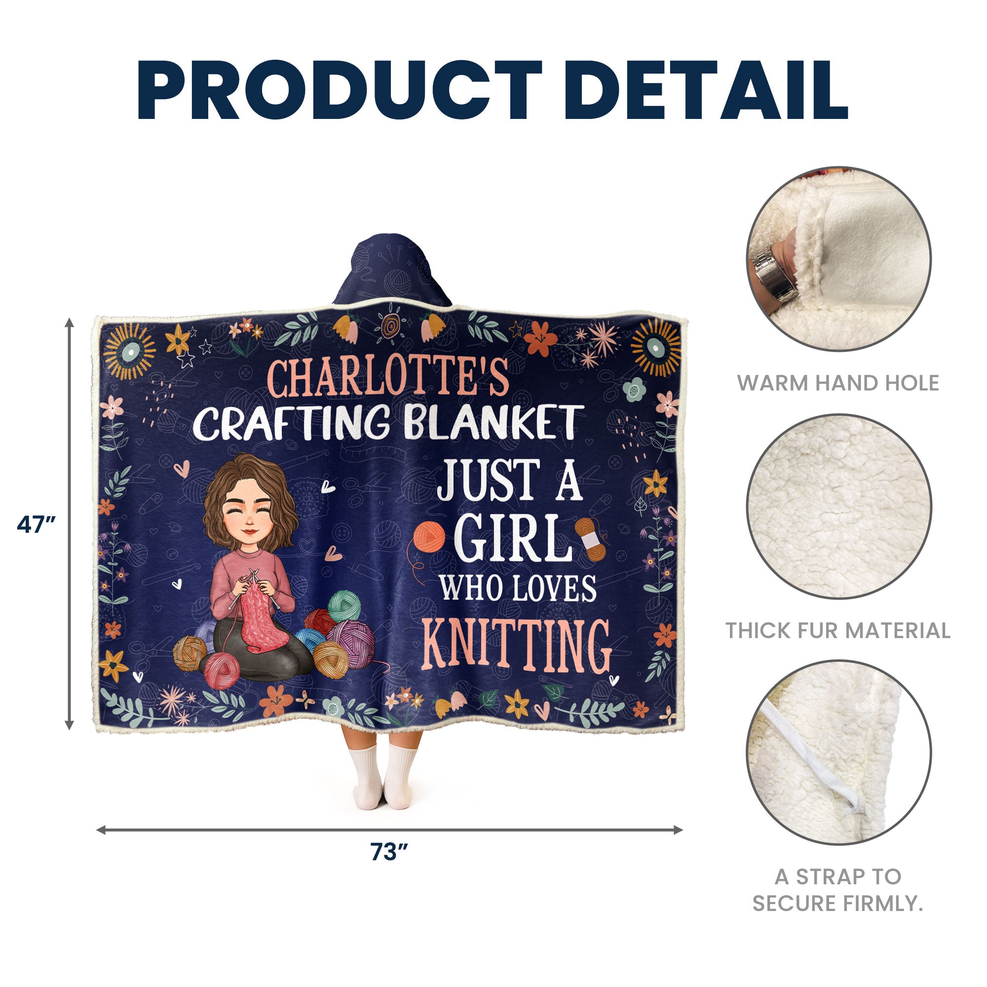 Crafting Blanket - Personalized Wearable Blanket Hoodie