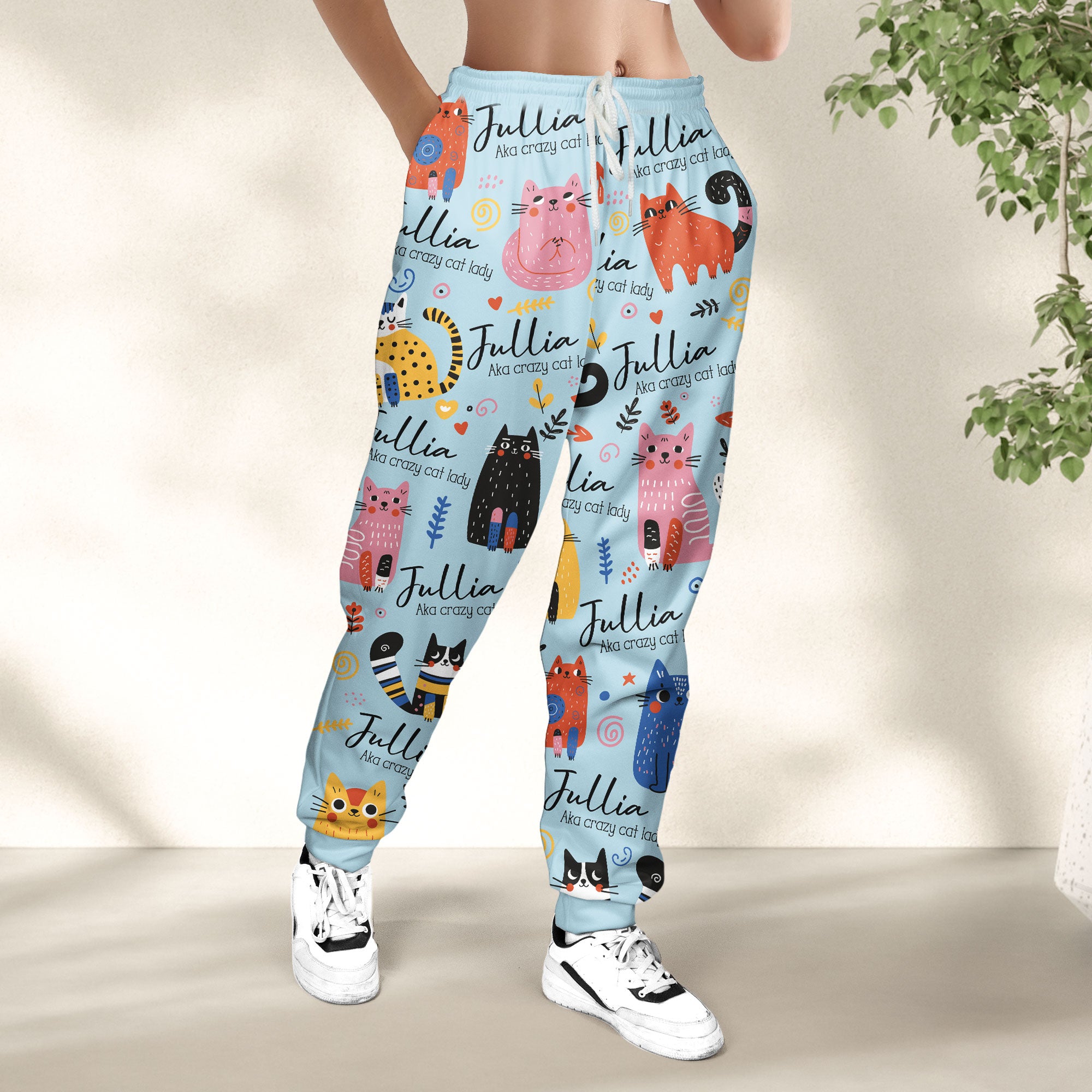 Crazy Cat Lady - Personalized Sweatpants