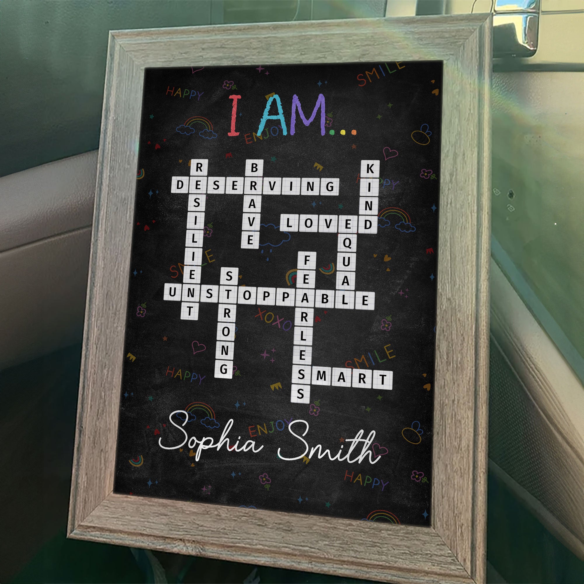 Custom Affirmation In Scrabble Style - Personalized Poster