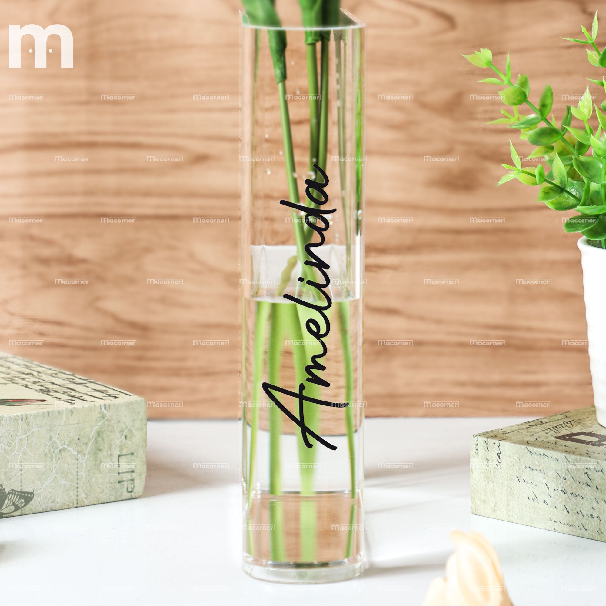 Custom Book Titles - Personalized Acrylic Book Vase