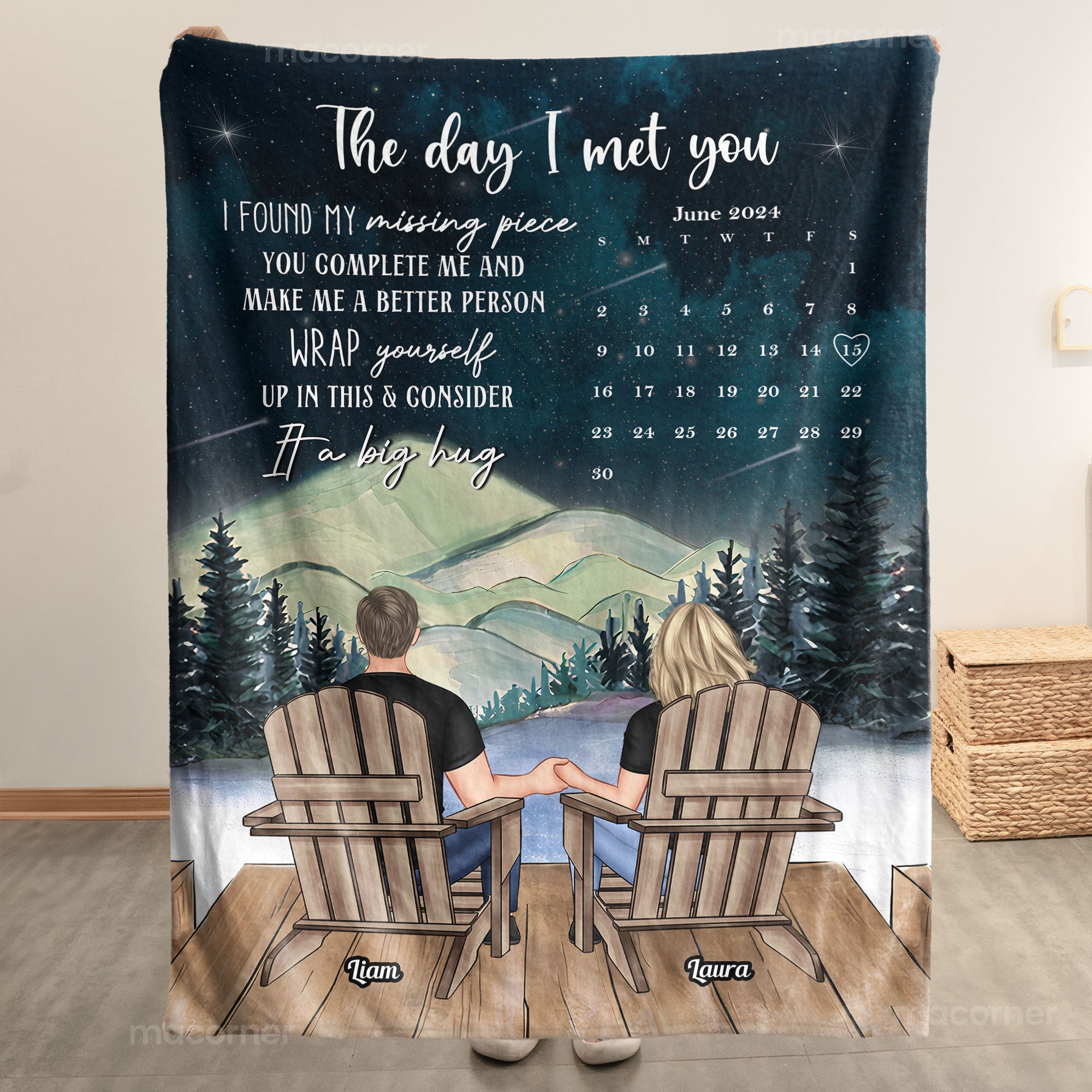 Custom Calendar The Day I Met You - Personalized Blanket