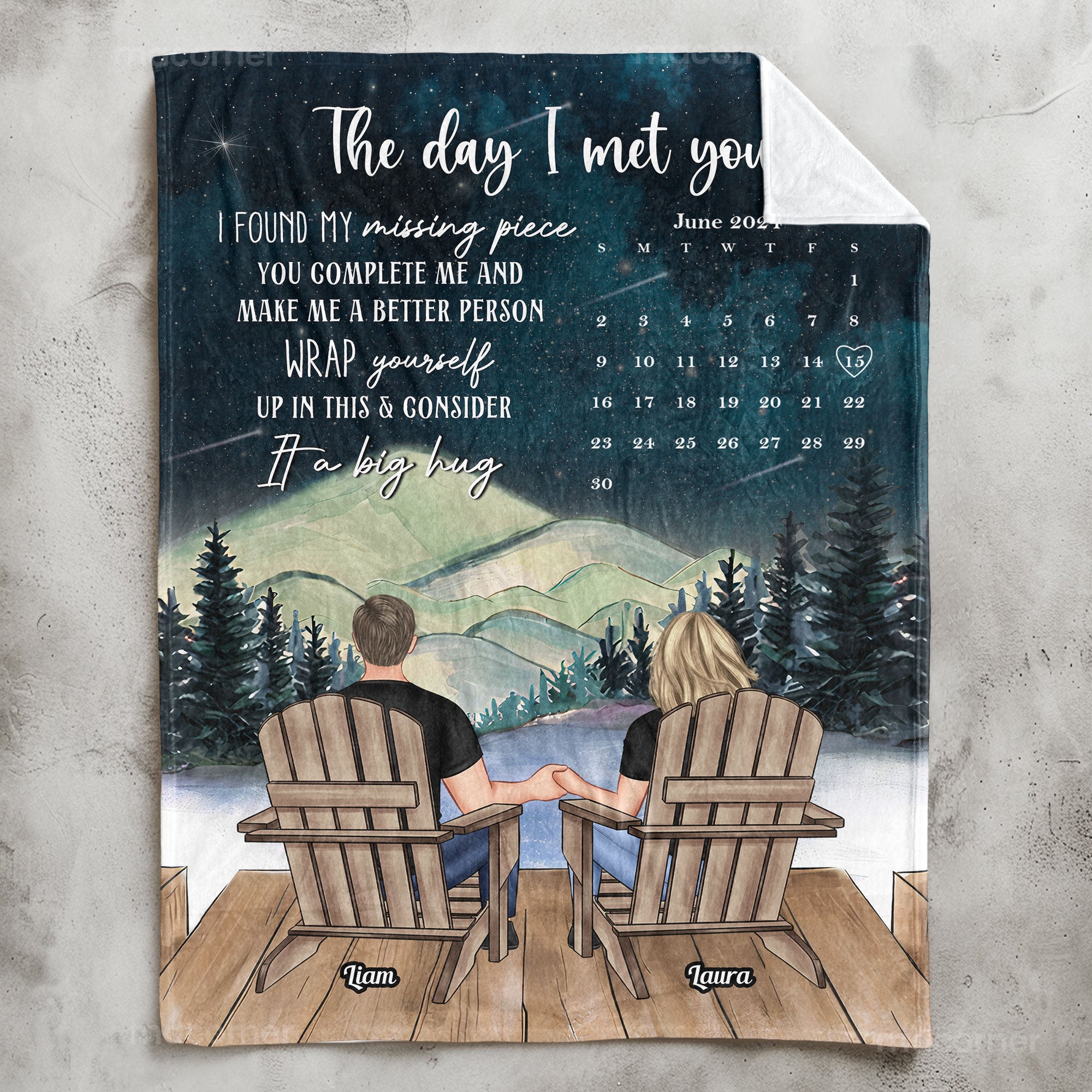 Custom Calendar The Day I Met You - Personalized Blanket