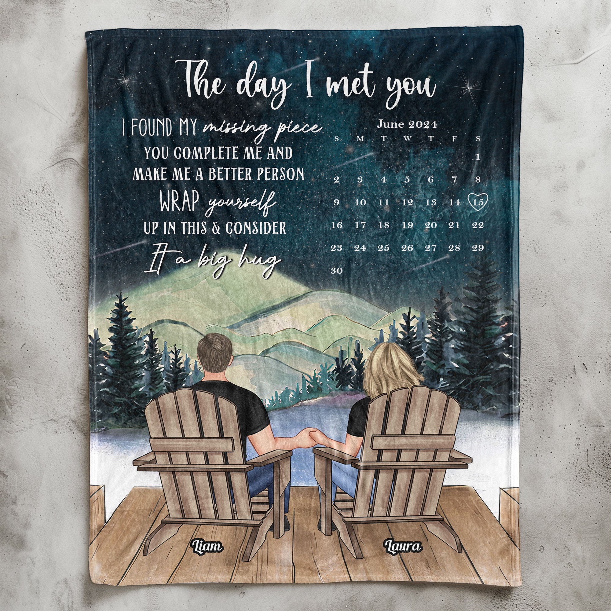 Custom Calendar The Day I Met You - Personalized Blanket