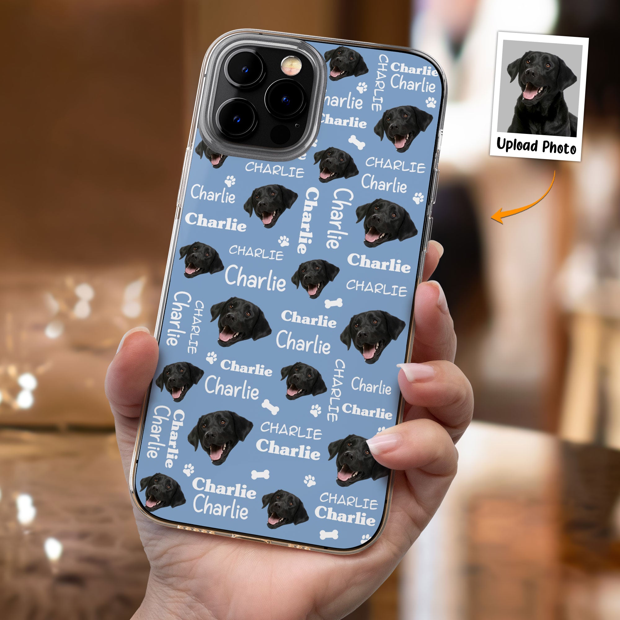 Custom Cute Pet Face - Personalized Photo Clear Phone Case