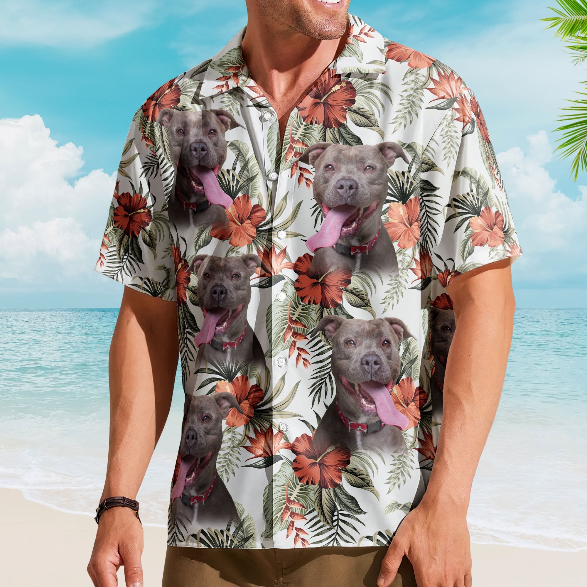 Custom Face Funny Photo Aloha For Pet Lovers - Custom Photo Hawaiian Shirts