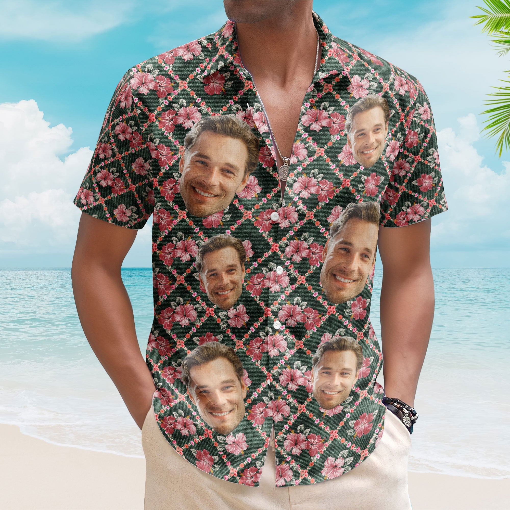 Custom Face Funny Photo For Family, Friends, Pet Lovers - Custom Photo Hawaiian Shirt