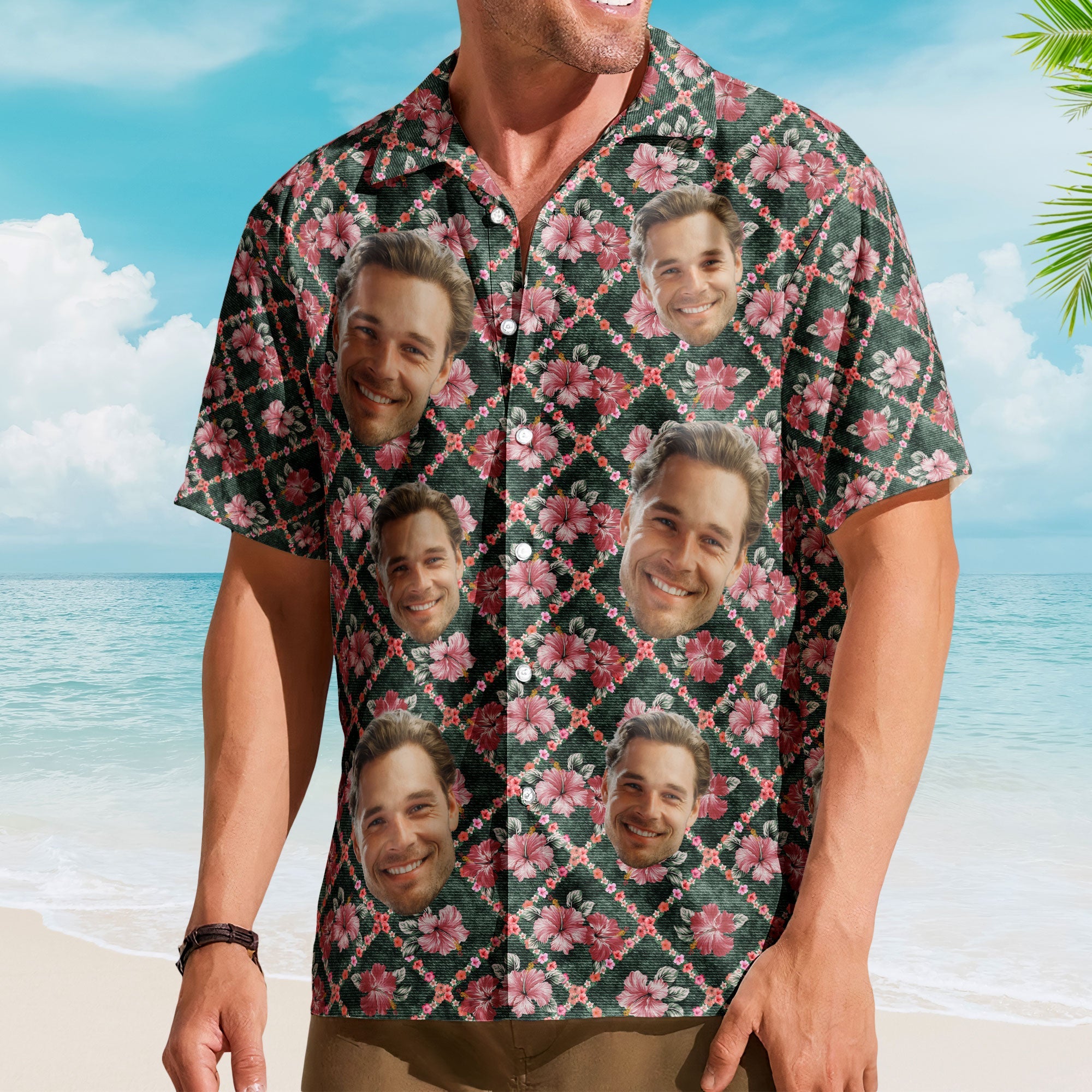 Custom Face Funny Photo For Family, Friends, Pet Lovers - Custom Photo Hawaiian Shirt