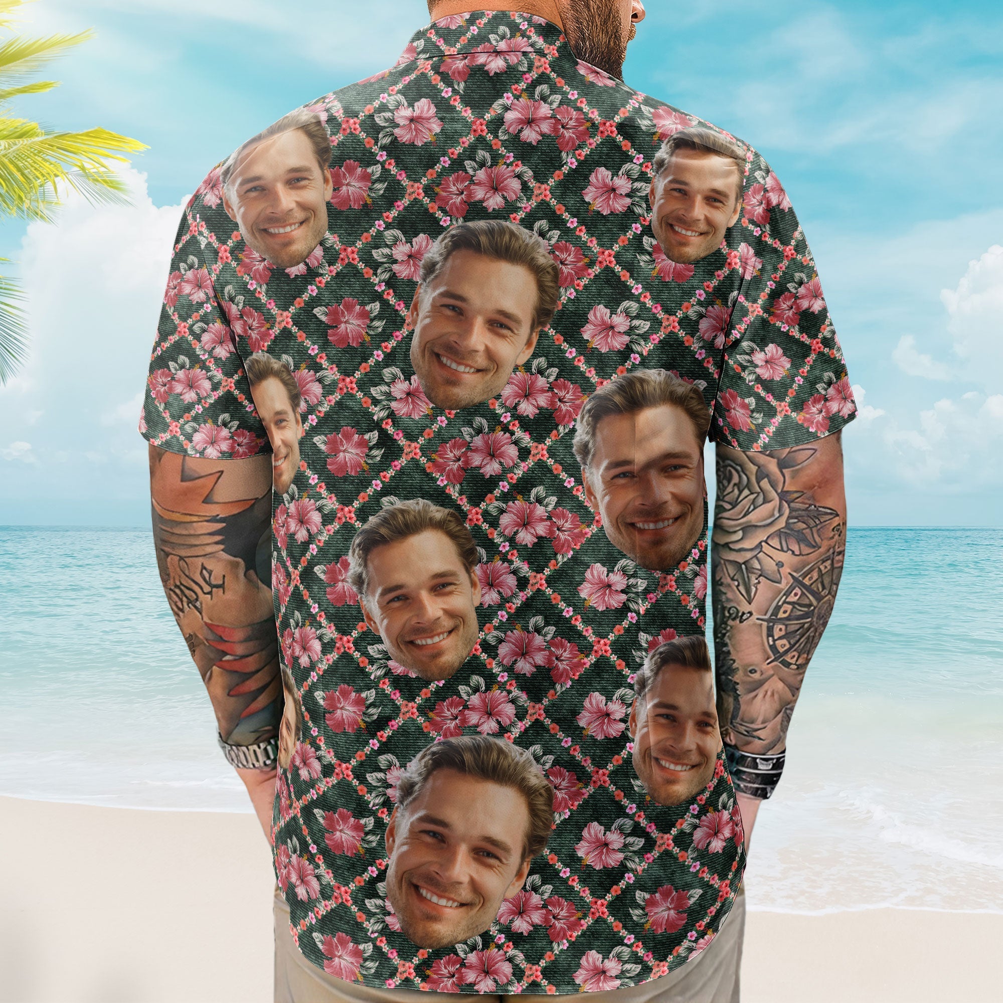 Custom Face Funny Photo For Family, Friends, Pet Lovers - Custom Photo Hawaiian Shirt