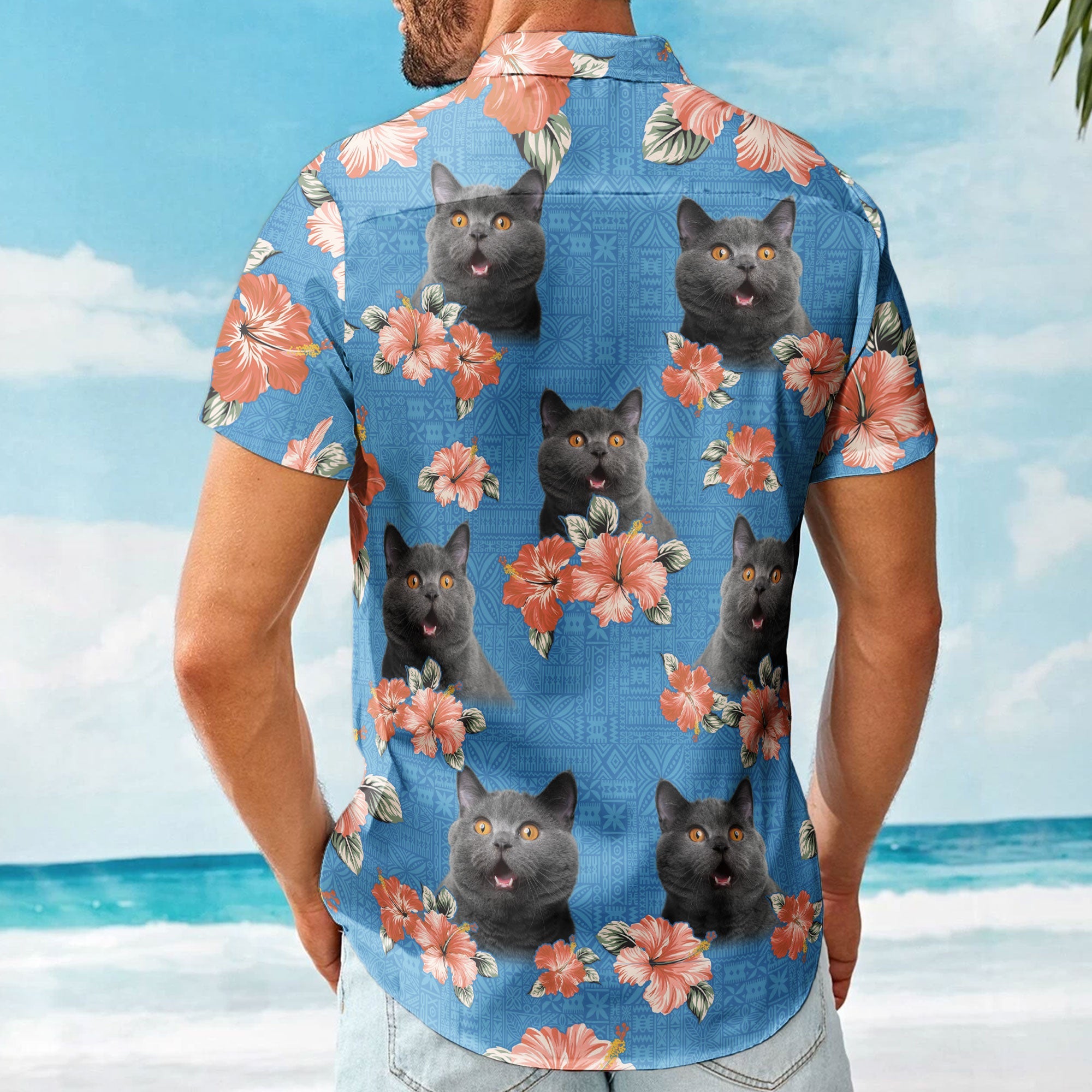 Custom Face Funny Photo Tropical Hibiscus Aloha For Men, Women - Custom Photo Hawaiian Shirts