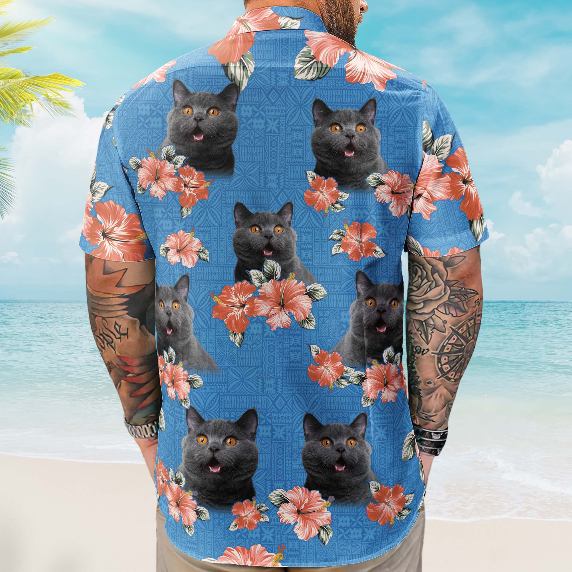 Custom Face Funny Photo Tropical Hibiscus Aloha For Men, Women - Custom Photo Hawaiian Shirts