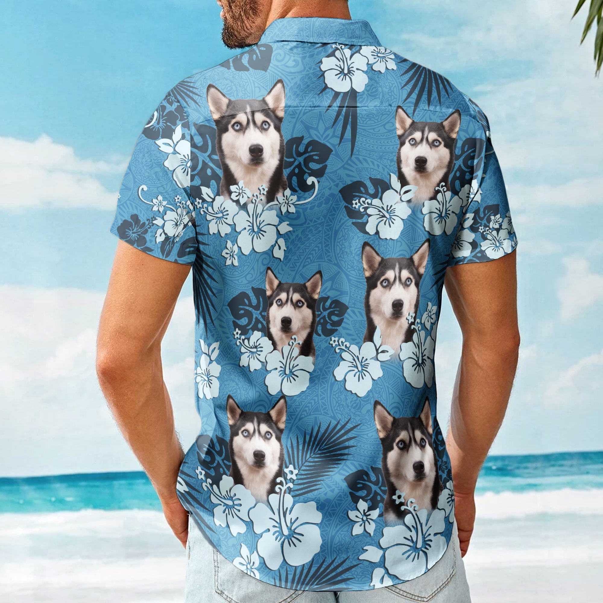 Custom Face Funny Photo Tropical Hibiscus Hawaii Tribal For Men, Women - Custom Photo Hawaiian Shirts