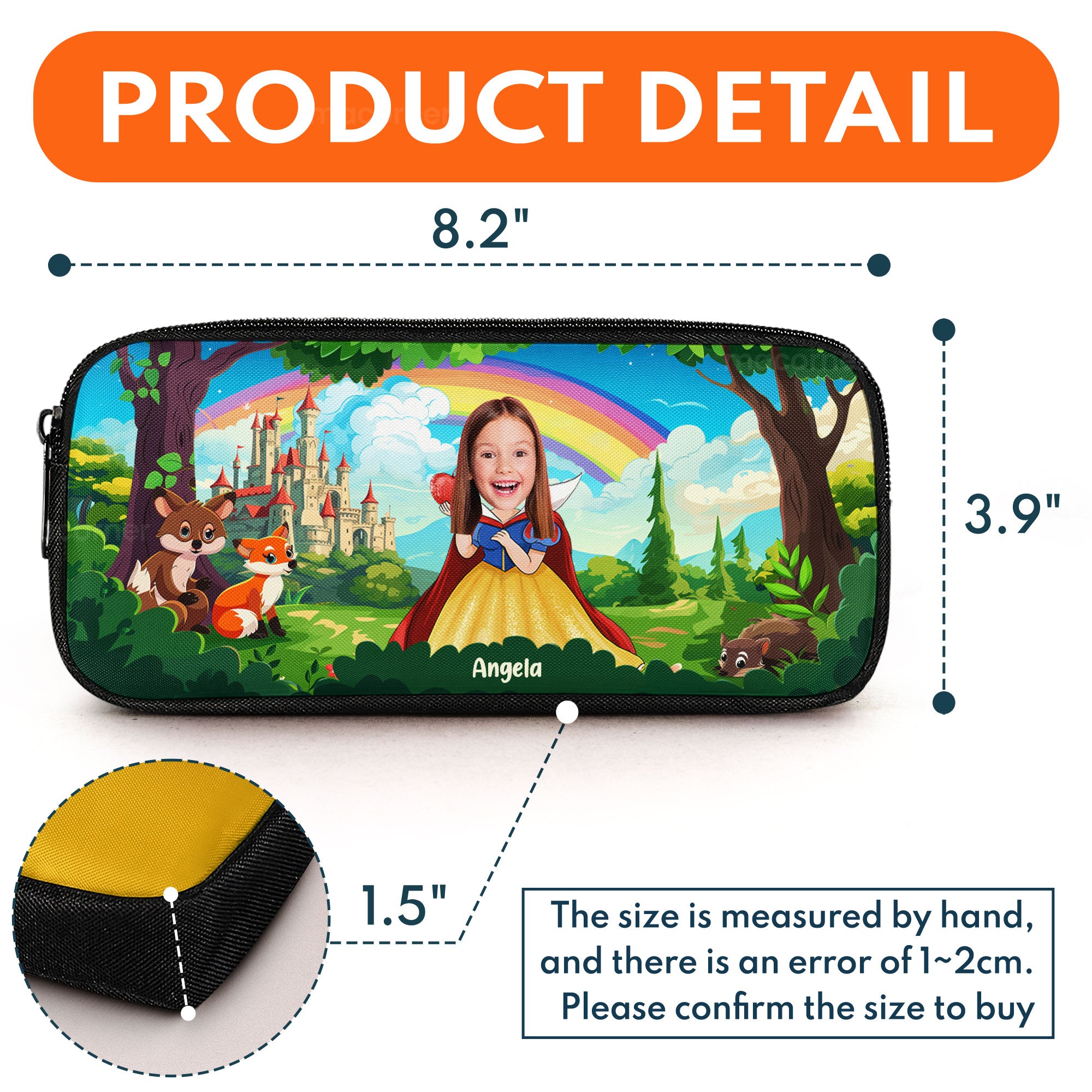 Custom Face With Adorable Princess - Personalized Photo Pencil Case