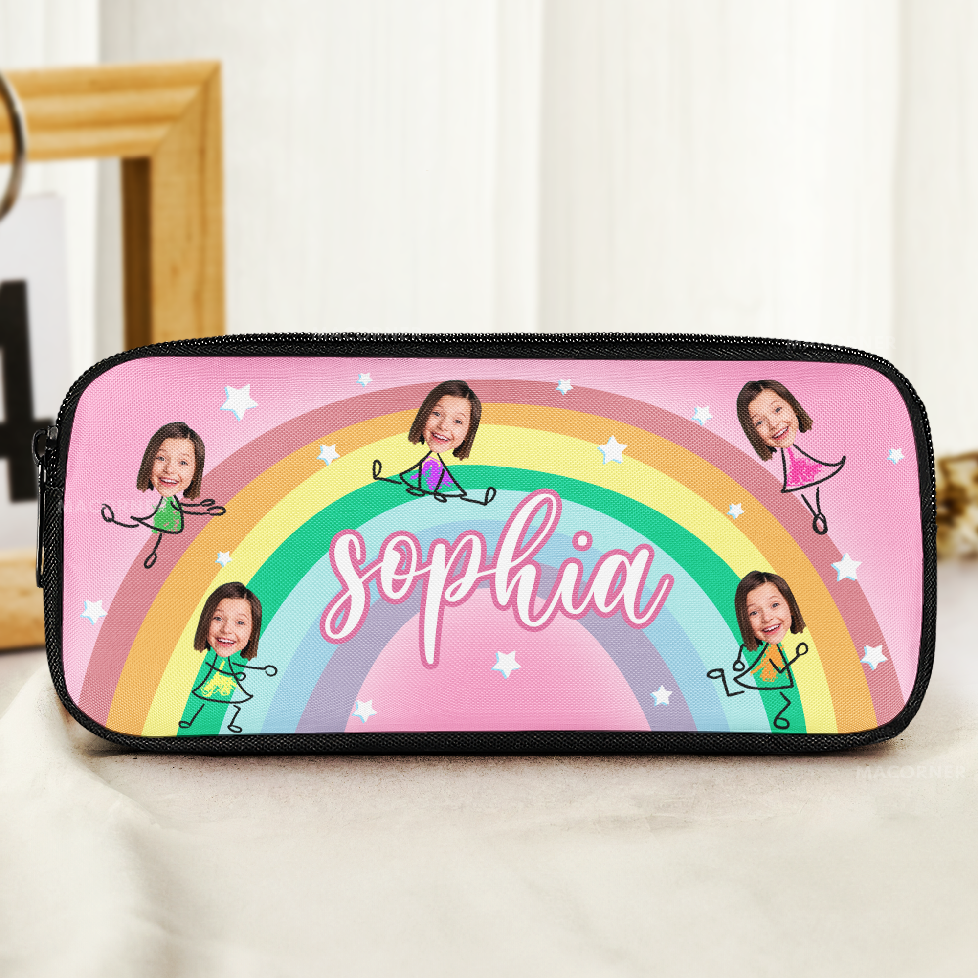 Custom Face With Kids' Pencil Case - Personalized Photo Pencil Case