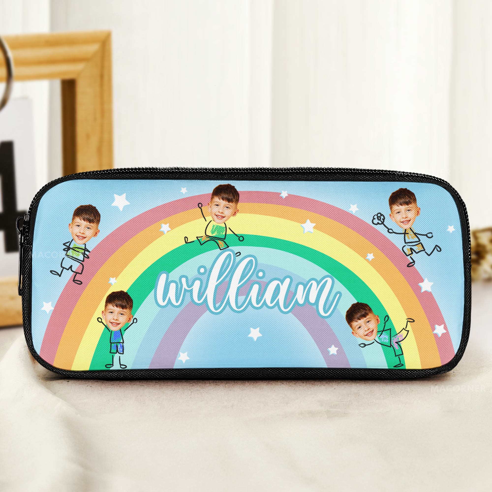 Custom Face With Kids' Pencil Case - Personalized Photo Pencil Case