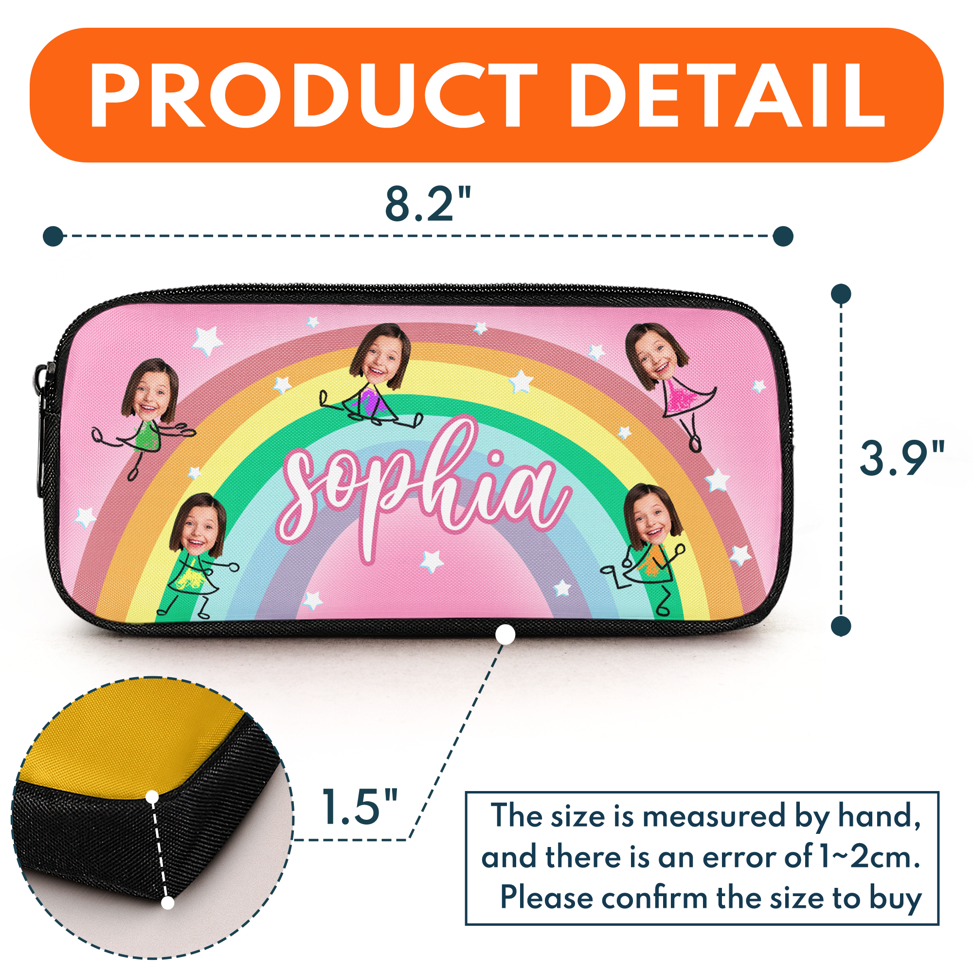 Custom Face With Kids' Pencil Case - Personalized Photo Pencil Case