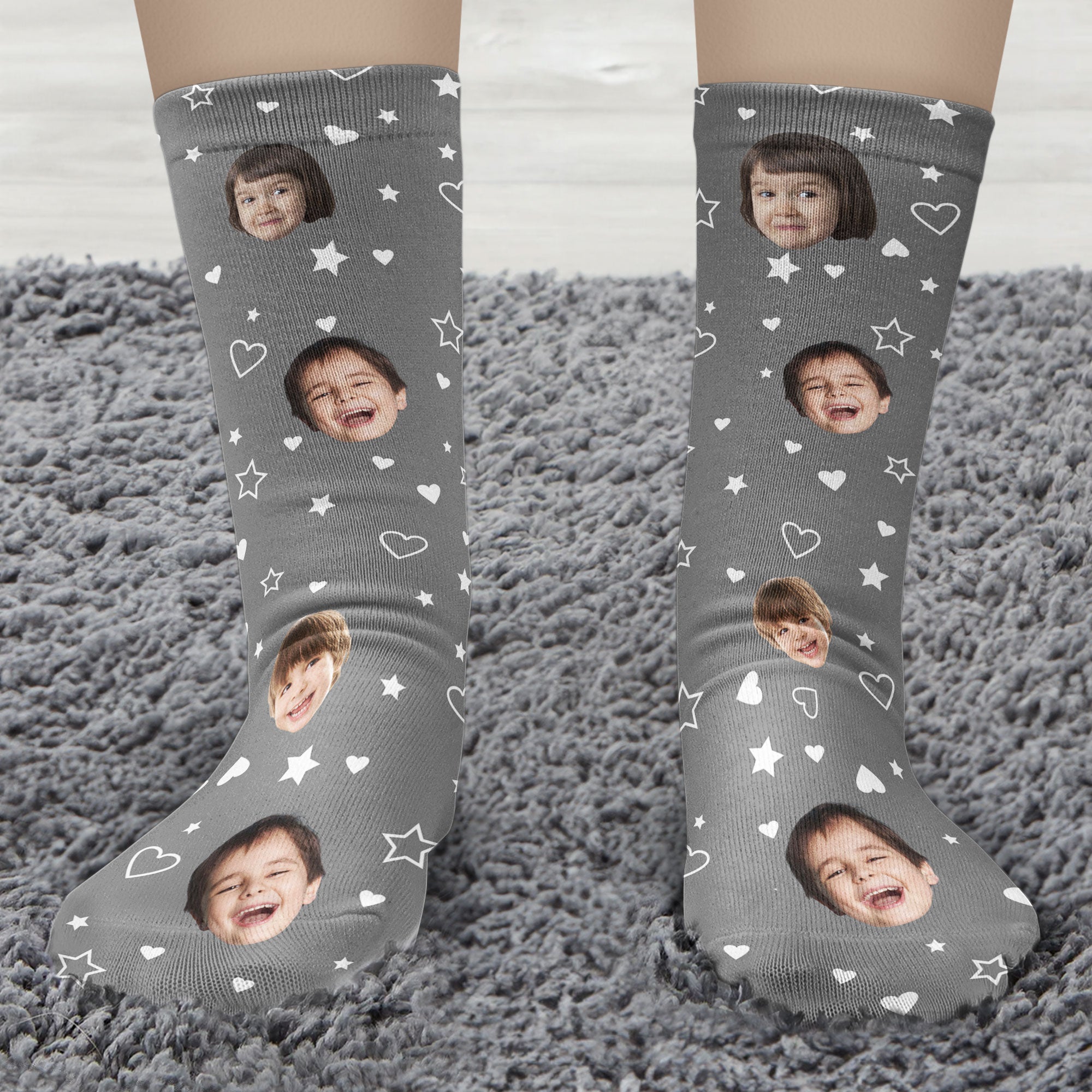 Custom Faces I'm Just Resting My Eyes Fathers Day Gifts - Personalized Photo Crew Socks