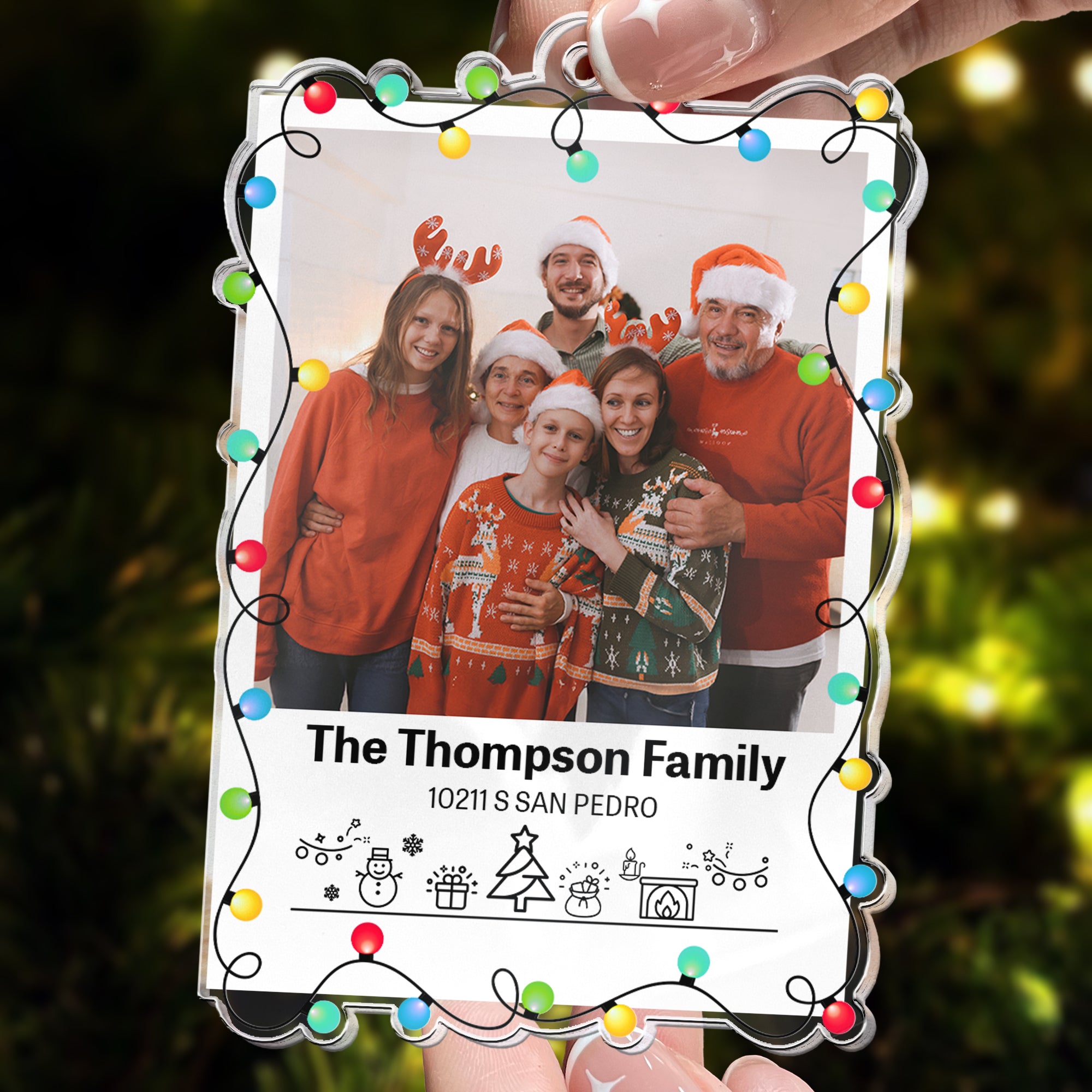 Custom Family Photo Favorite Moments - Personalized Acrylic Photo Ornament