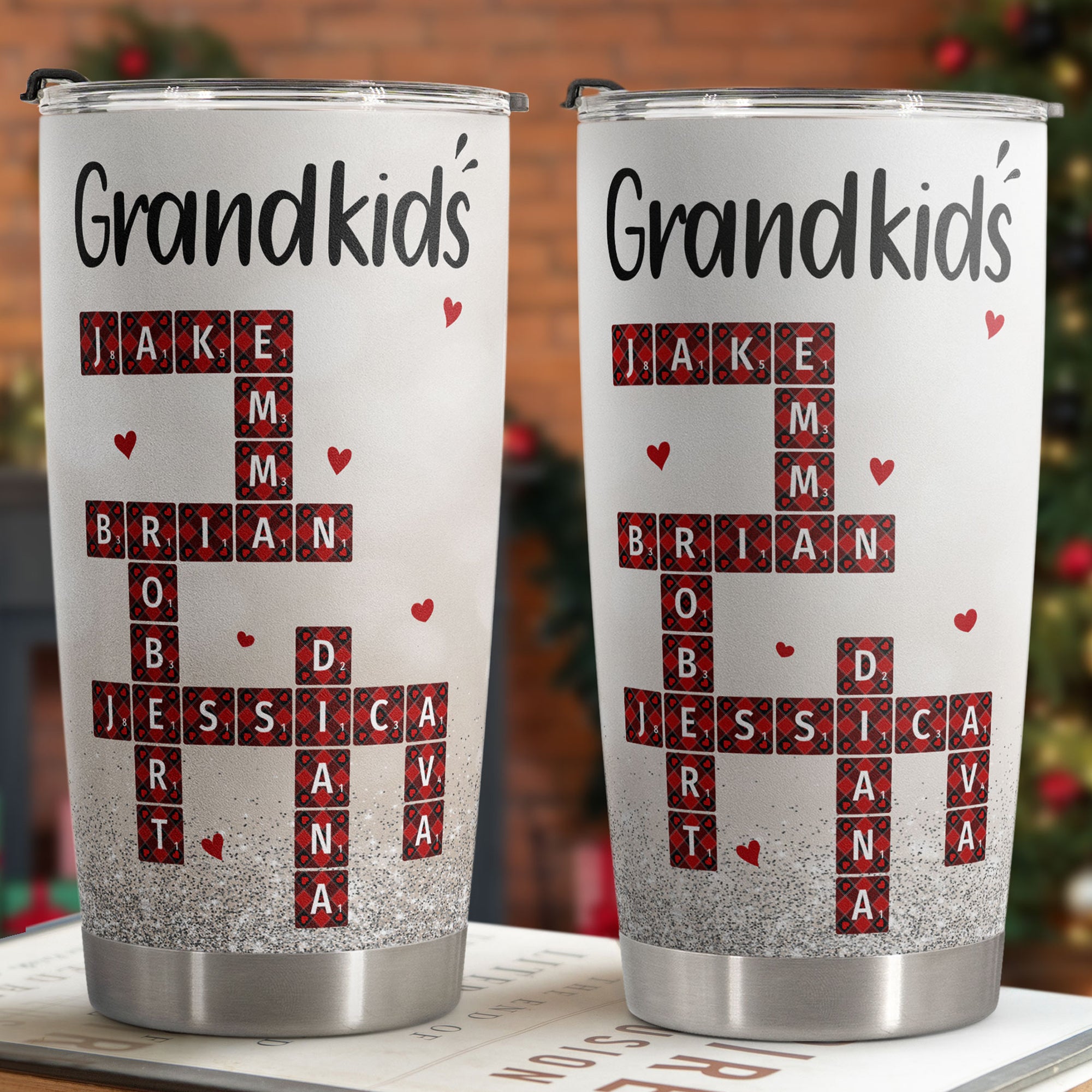 Custom Family Scrabble Name - Personalized Tumbler Cup