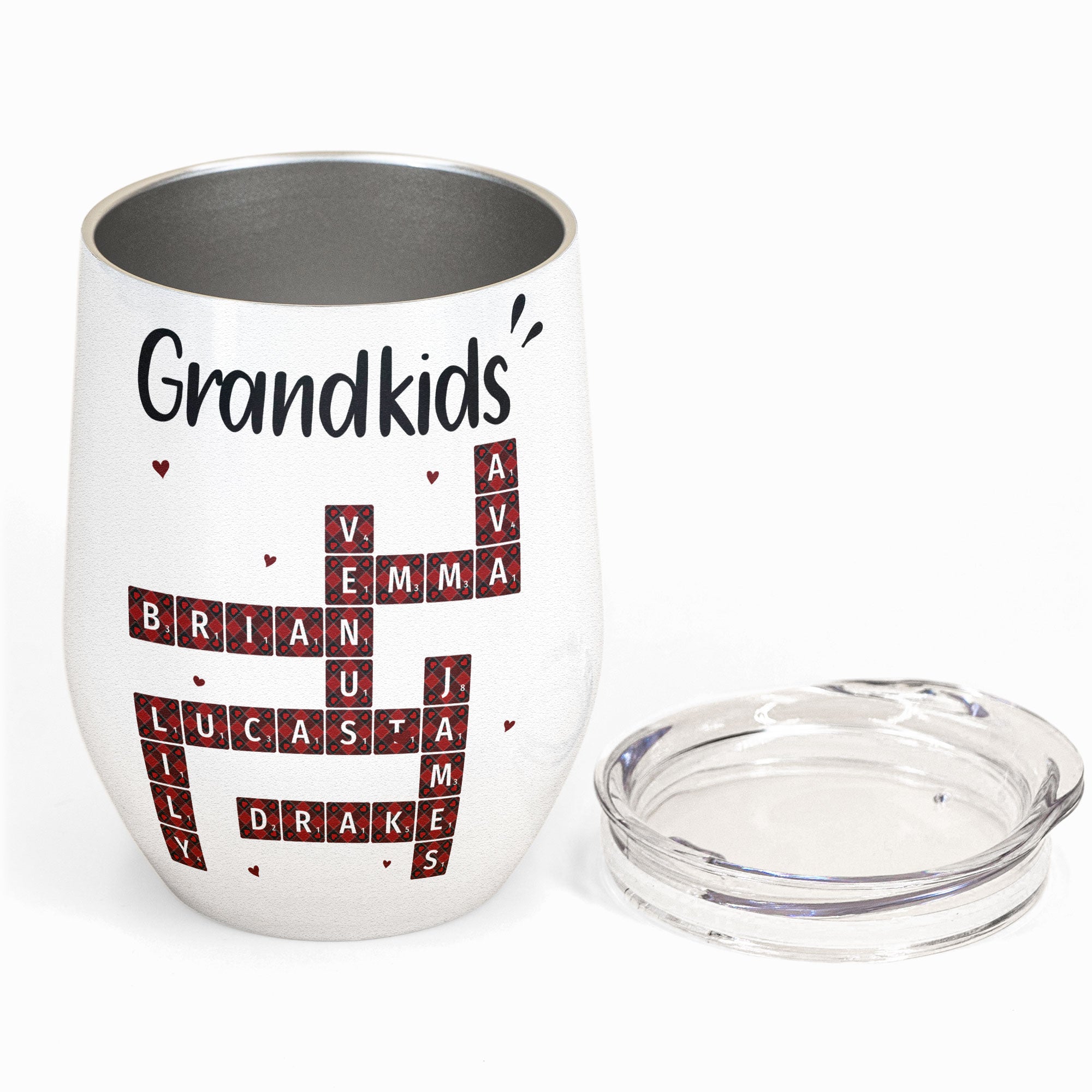 Custom Family Scrabble Name - Personalized Wine Tumbler