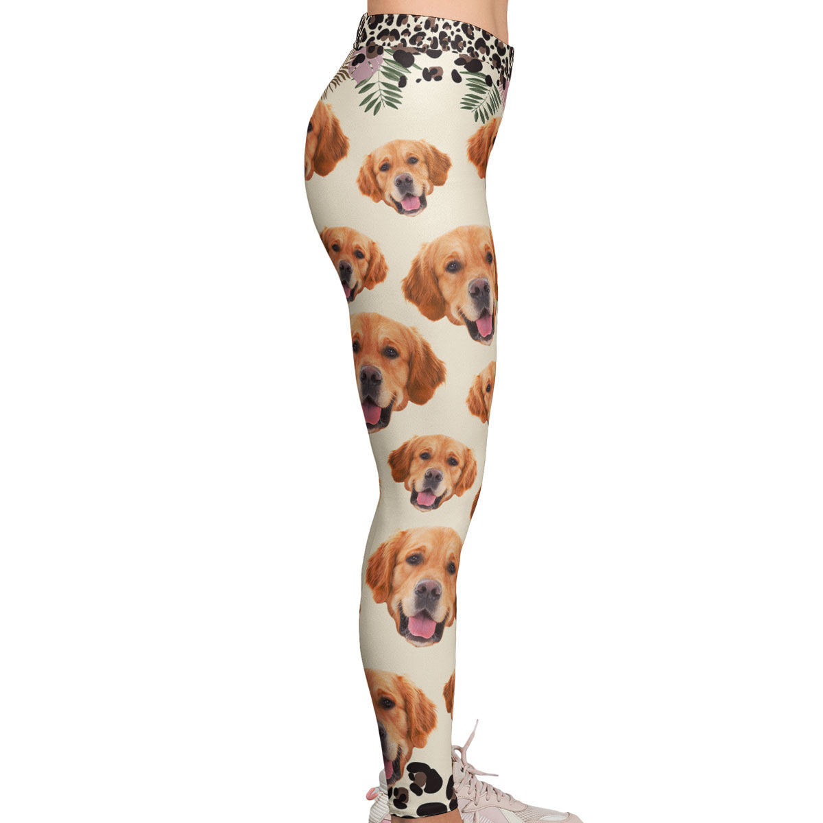 Custom Funny Dog Face - Personalized Photo Leggings