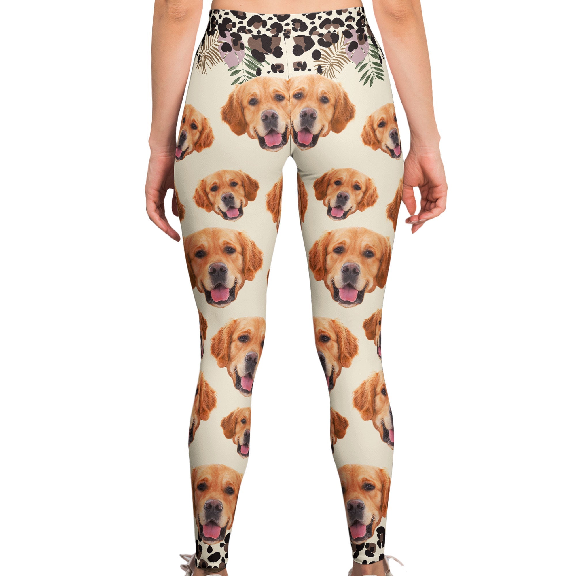 Custom Funny Dog Face - Personalized Photo Leggings