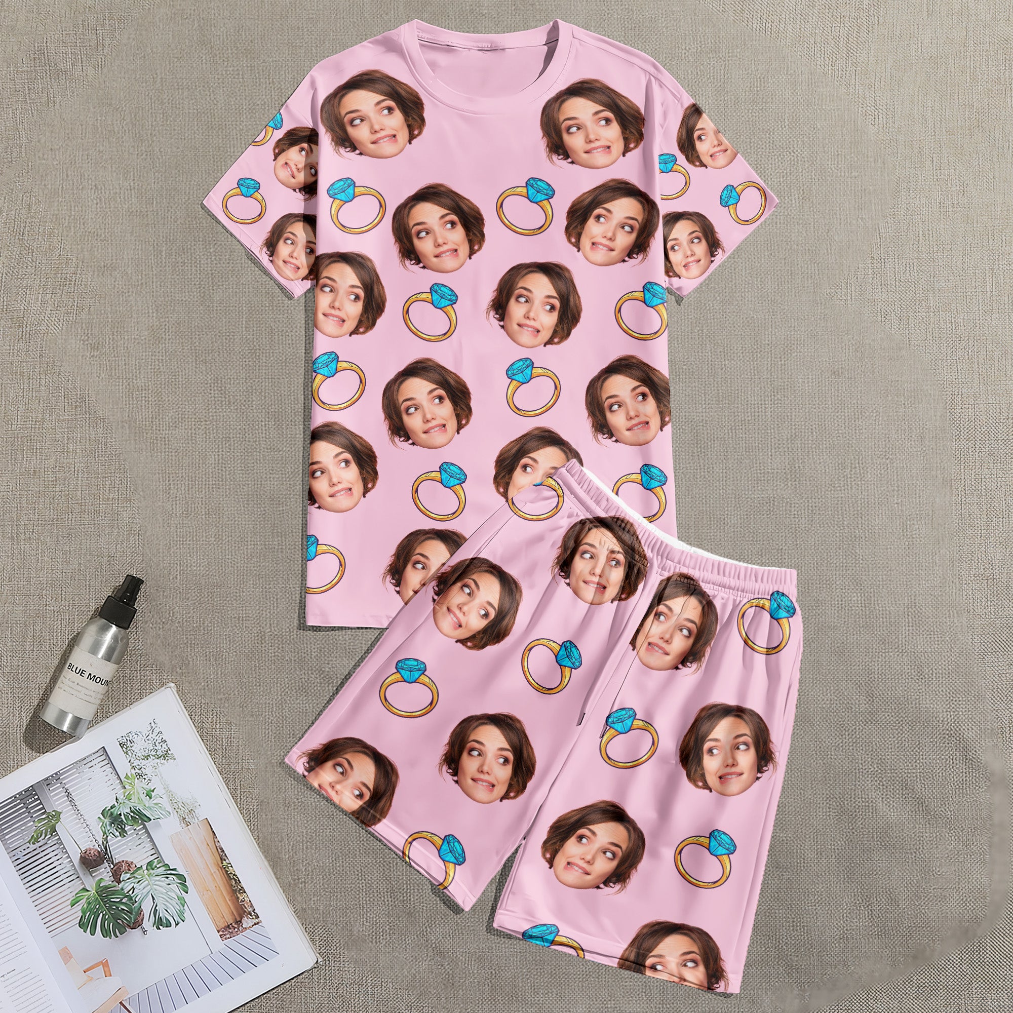 Custom Funny Face Bride Bachelorette Party Bridesmaid - Personalized Photo Pajamas