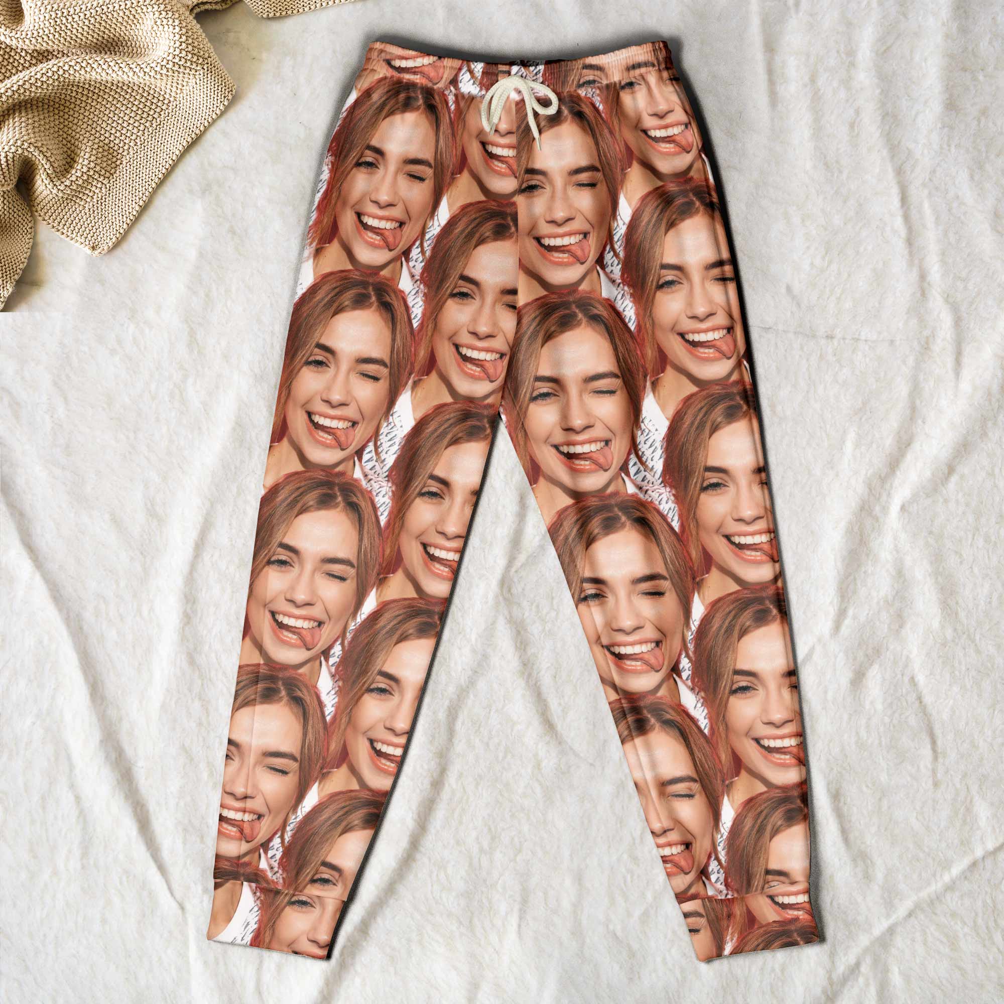 Custom Funny Moment - Christmas Time - Personalized Photo Sweatpants