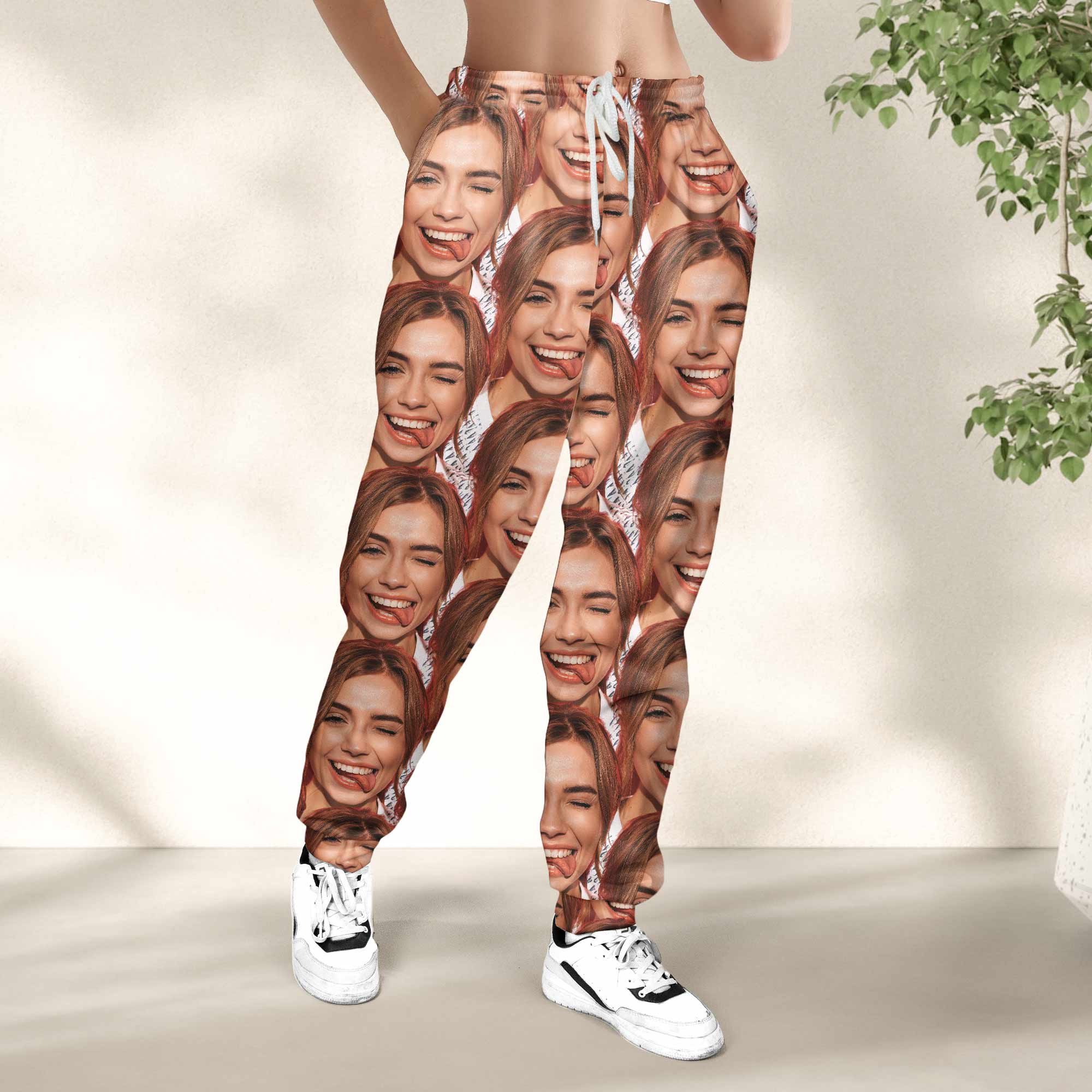 Custom Funny Moment - Christmas Time - Personalized Photo Sweatpants