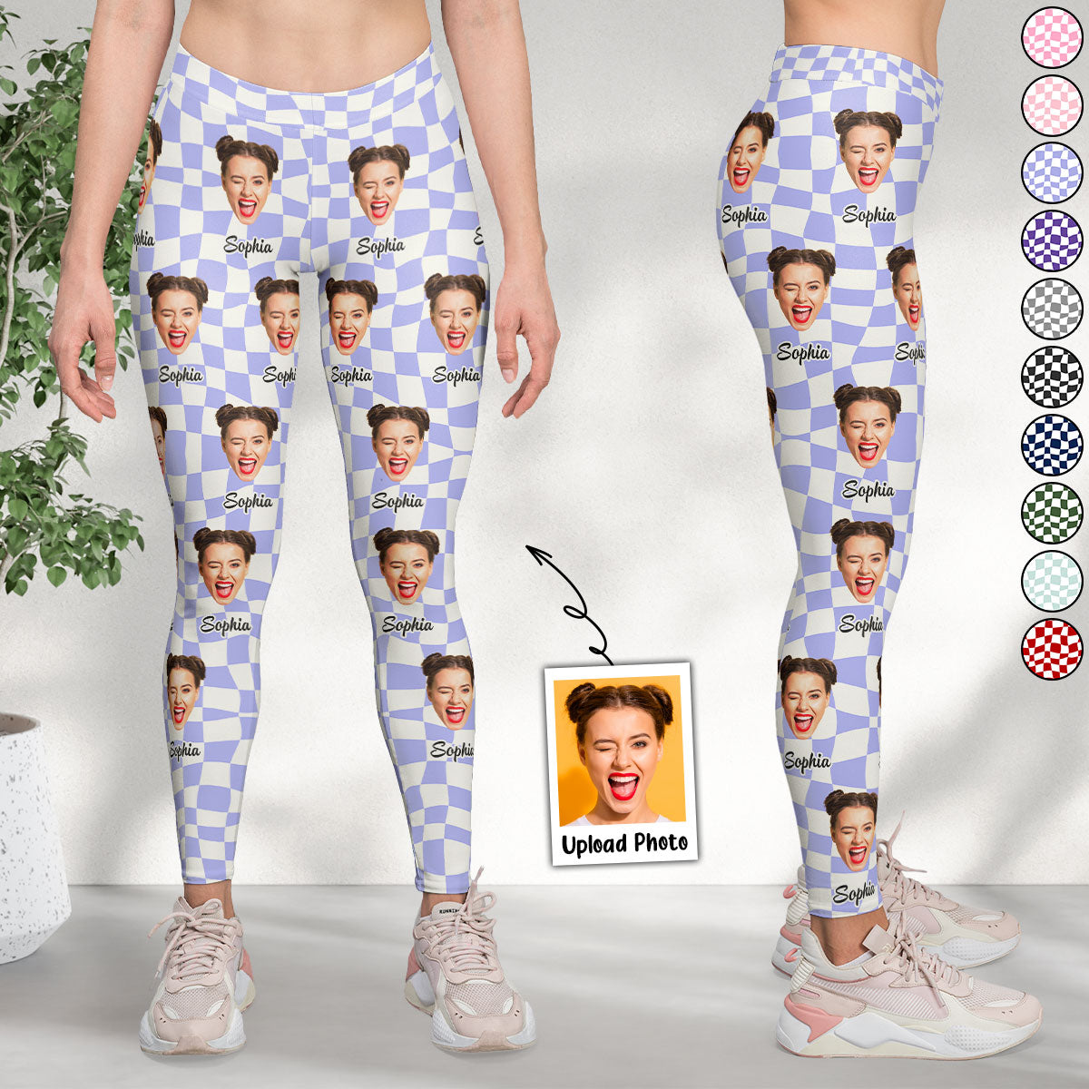 Custom Funny Face - Personalized Photo Leggings