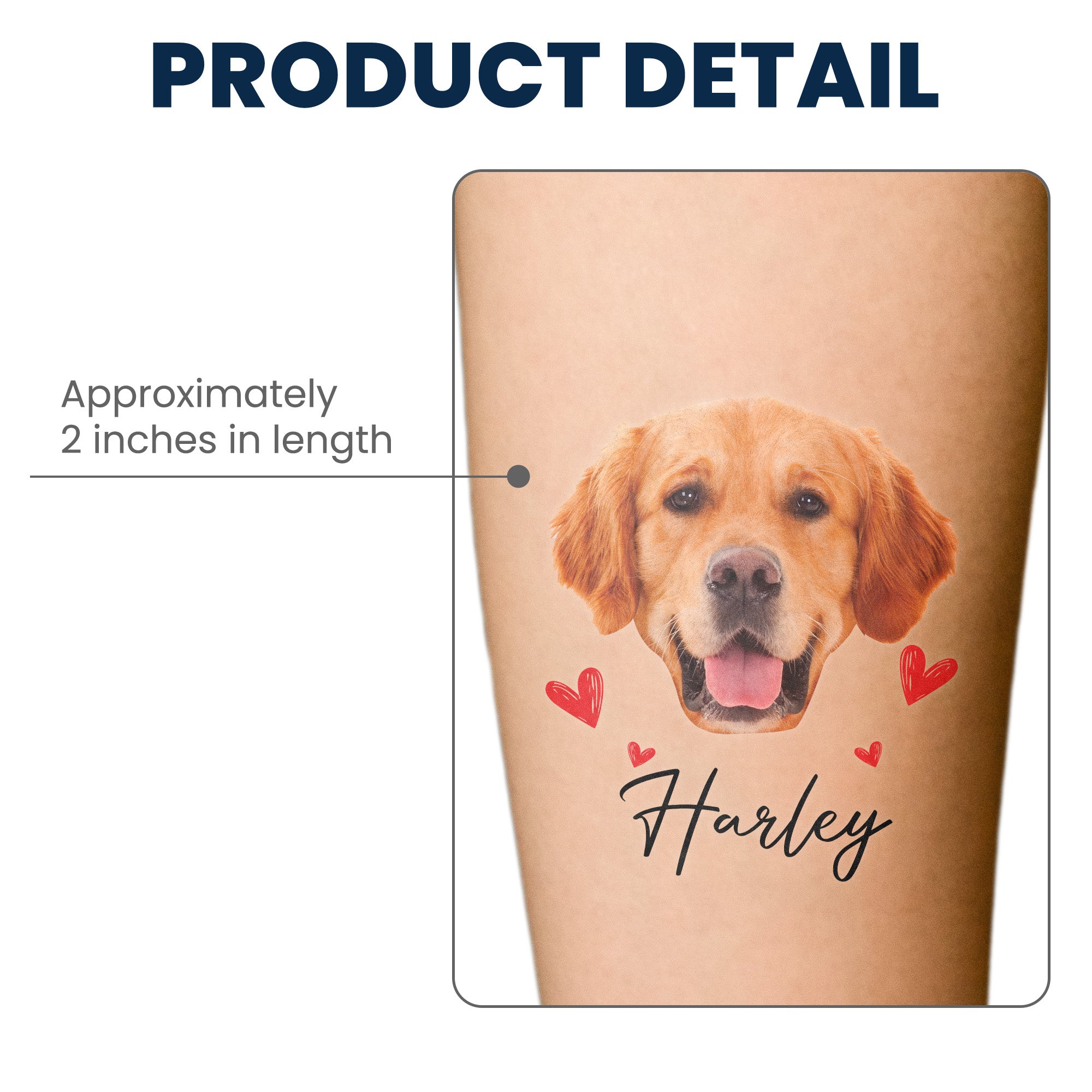 Custom Funny Photo And Name - Personalized Photo Tattoo