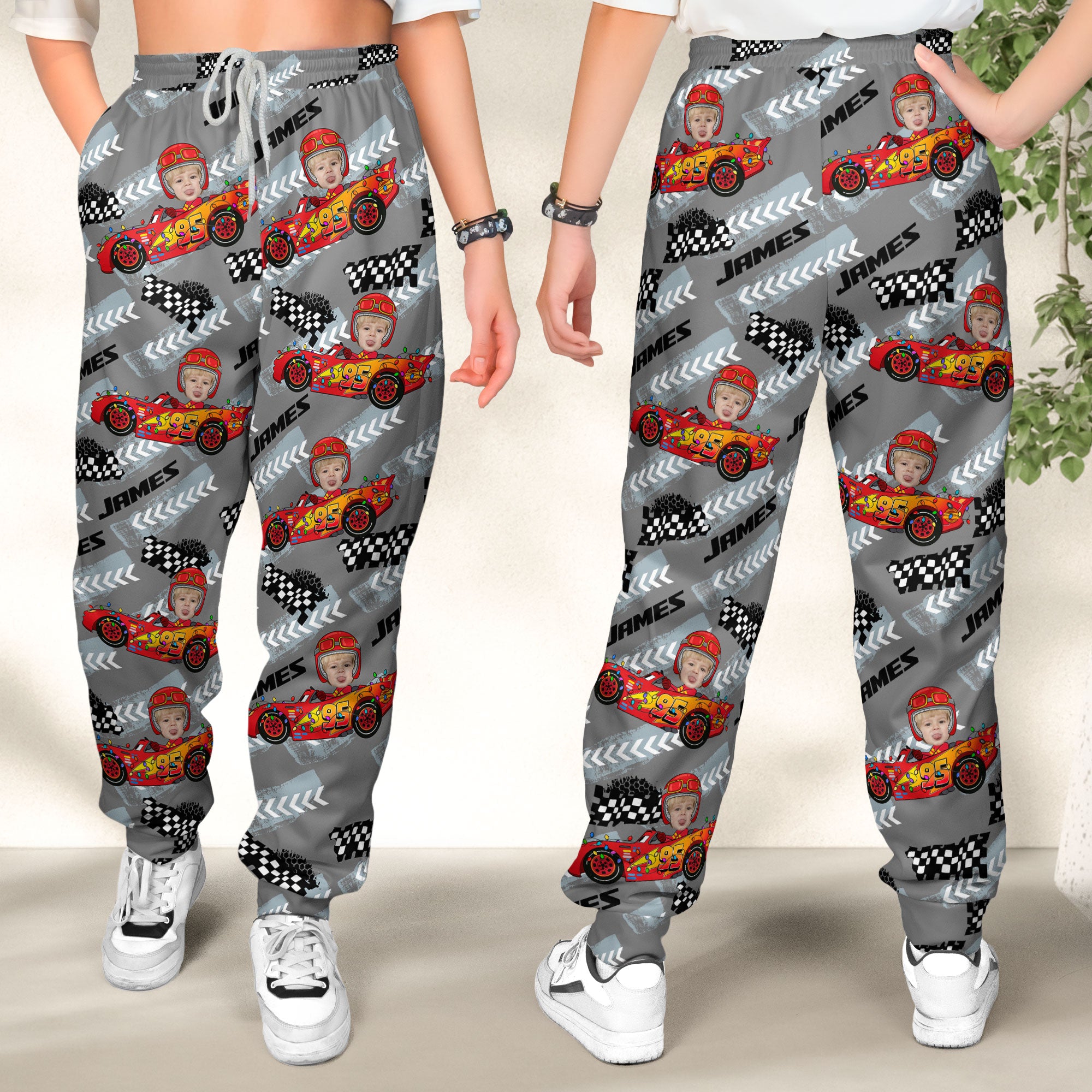 Custom Kid Face Car Toy - Personalized Photo Sweatpants