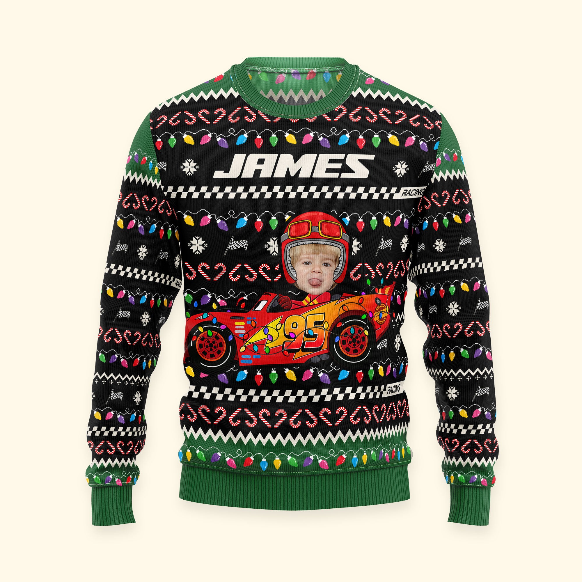 Custom Kid Face Car Toy - Personalized Photo Ugly Sweater