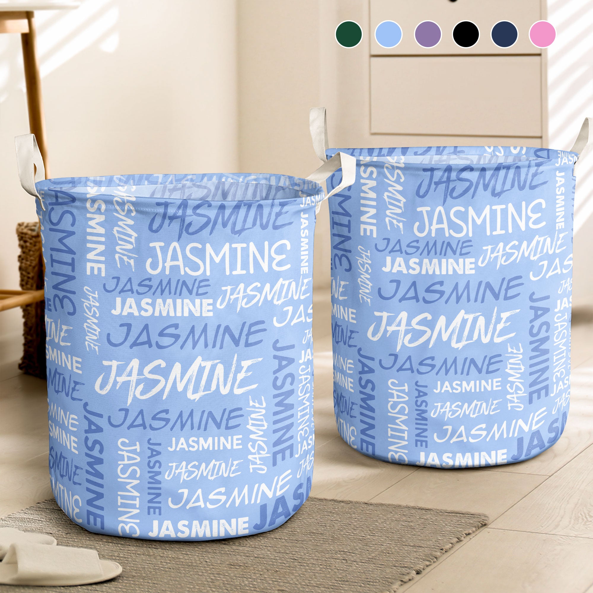 Custom Name Laundry Basket For You - Personalized Laundry Storage Basket