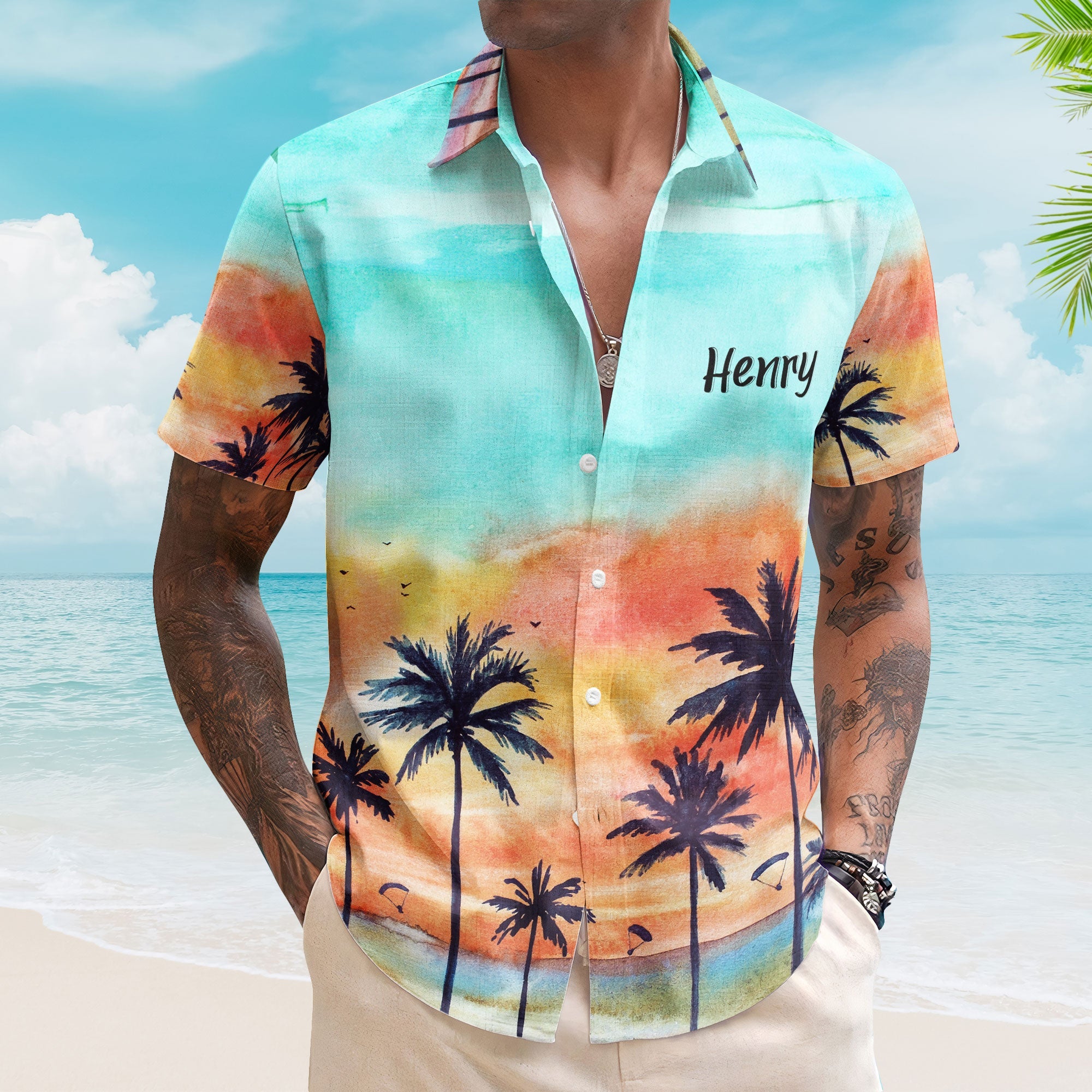 Custom Photo Family Vacation - Personalized Photo Hawaiian Shirt