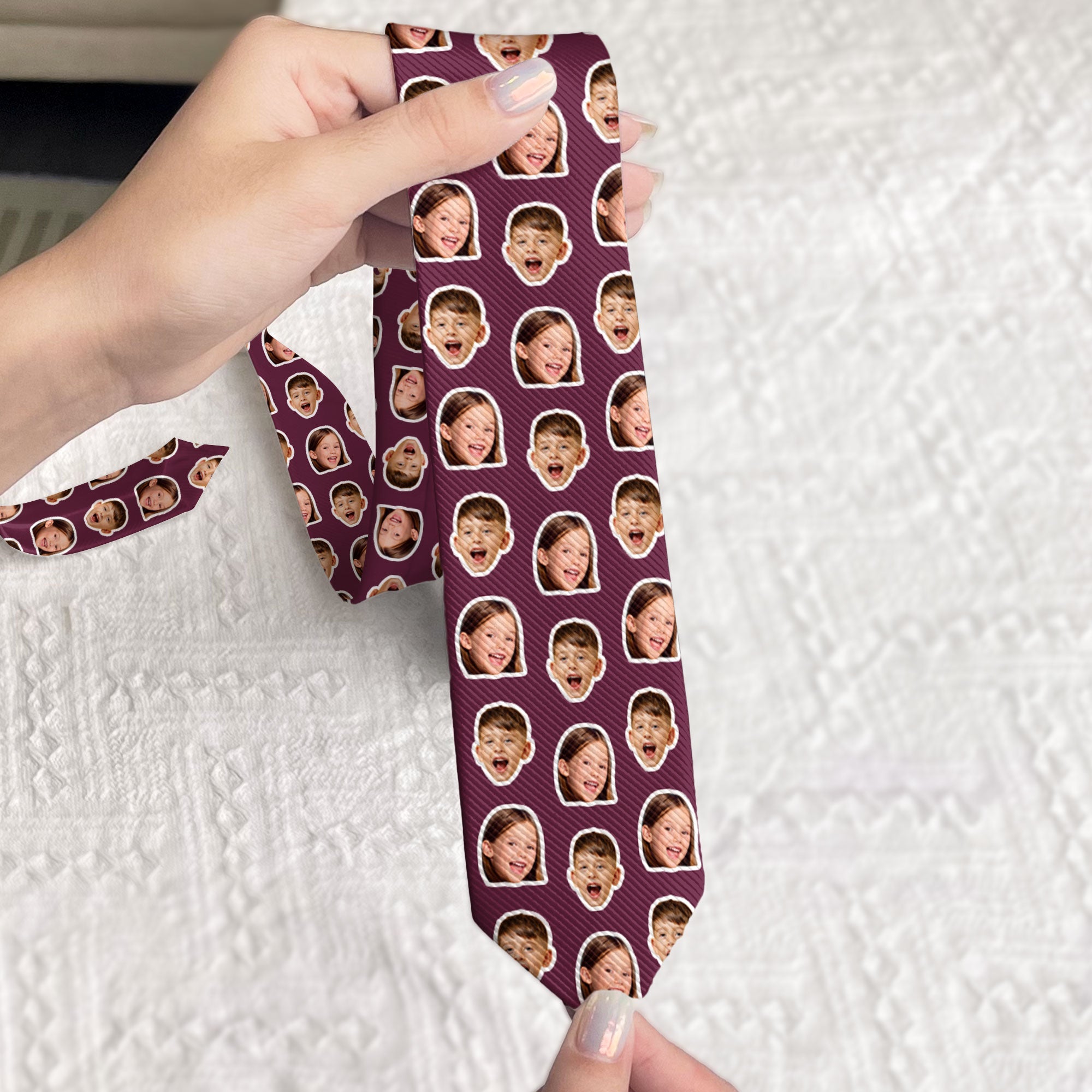 Custom Photo Funny Face Family - Custom Photo Tie