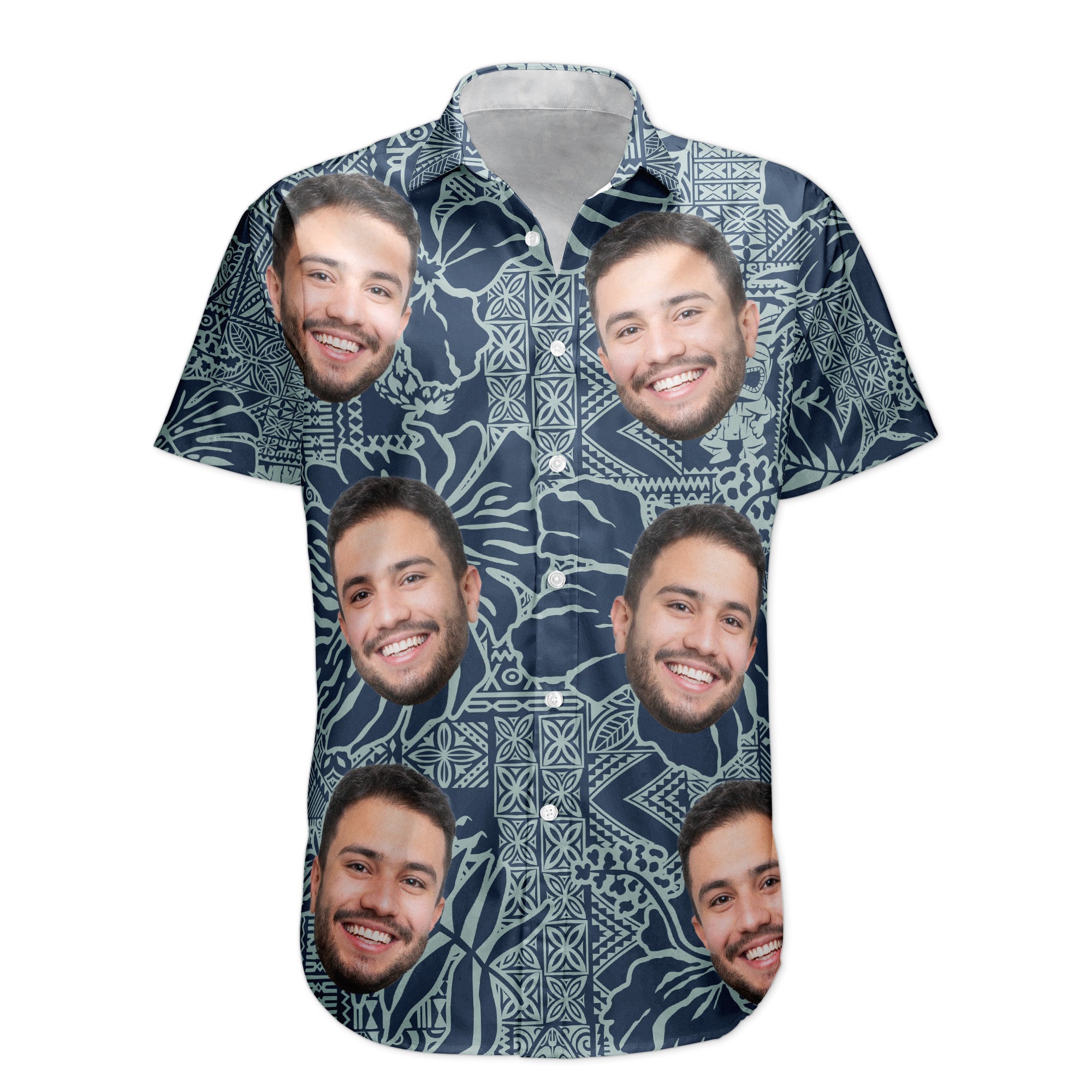 Custom Photo Funny Pet Family Friends Tiki Bar Summer - Custom Photo Hawaiian Shirts