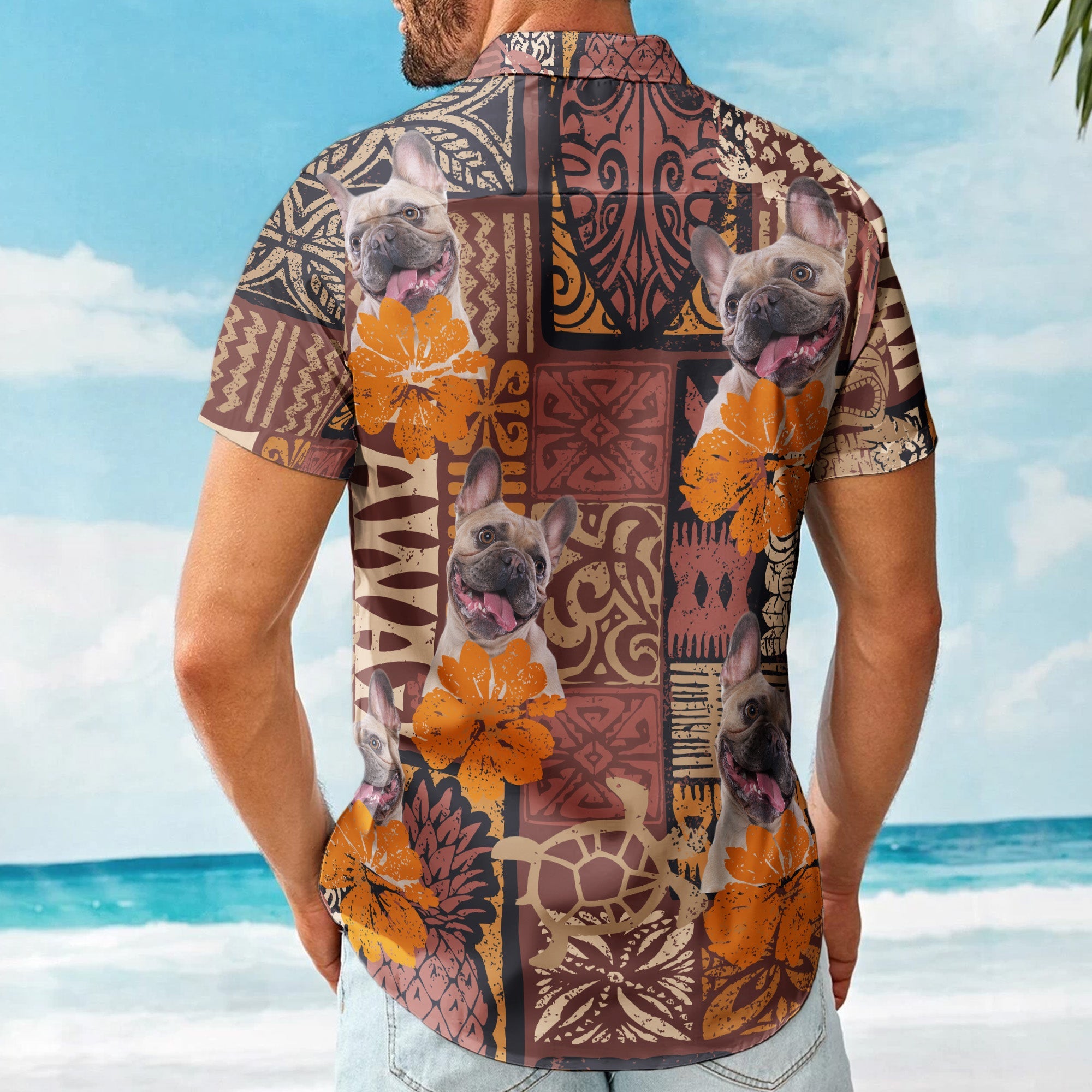 Custom Photo Funny Pet Family Friends Tiki Tropical Summer - Custom Photo Hawaiian Shirts