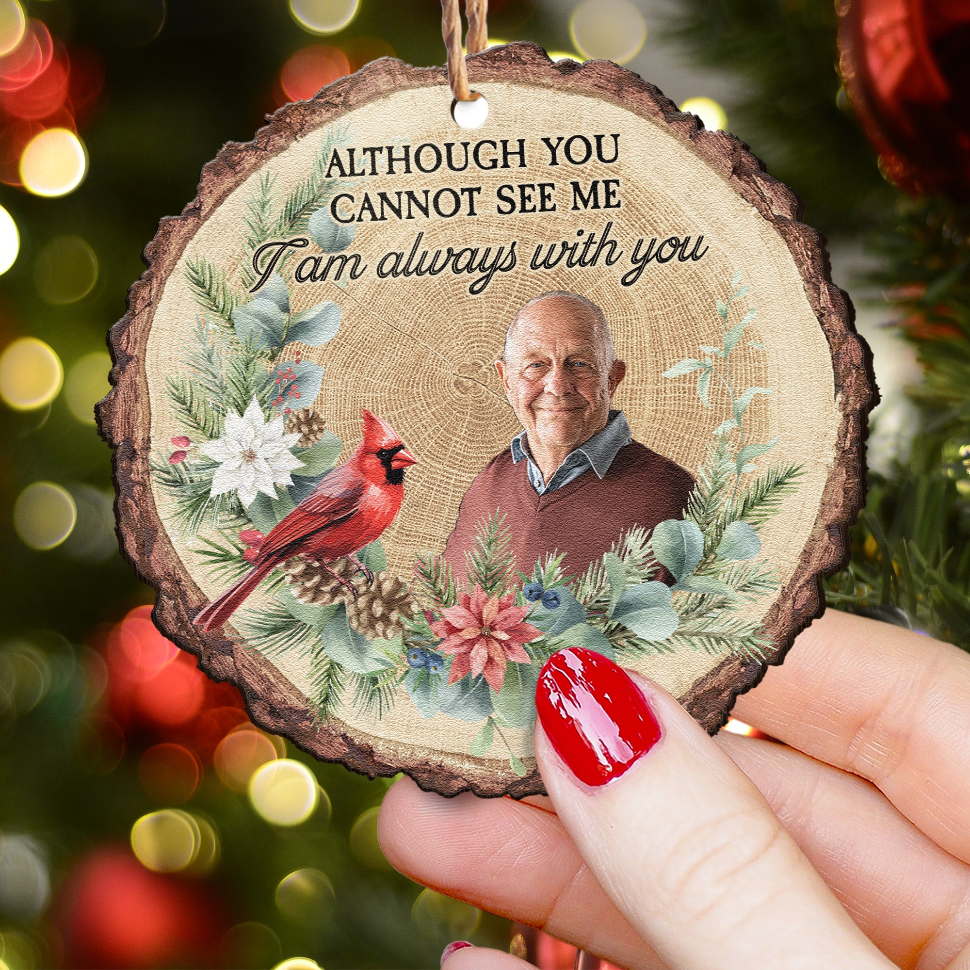 Custom Photo I'm Always With You - Personalized Wooden Photo Ornament