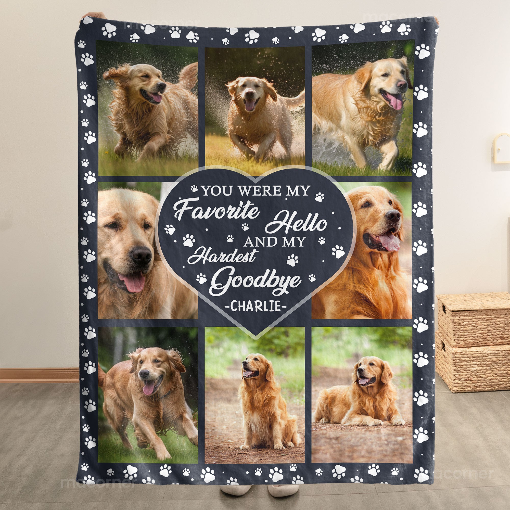 Custom Photo My Hardest Goodbye - Personalized Photo Blanket