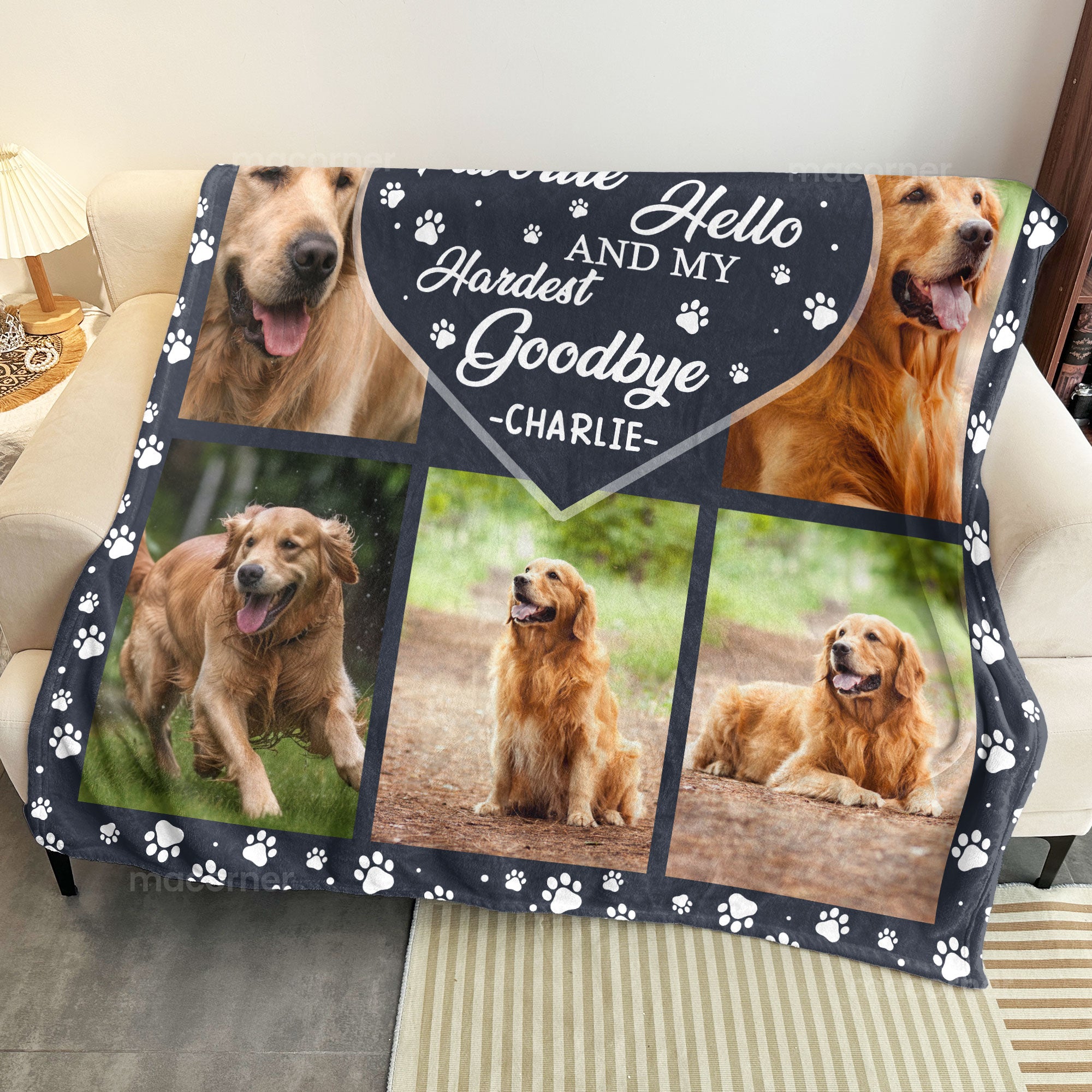 Custom Photo My Hardest Goodbye - Personalized Photo Blanket