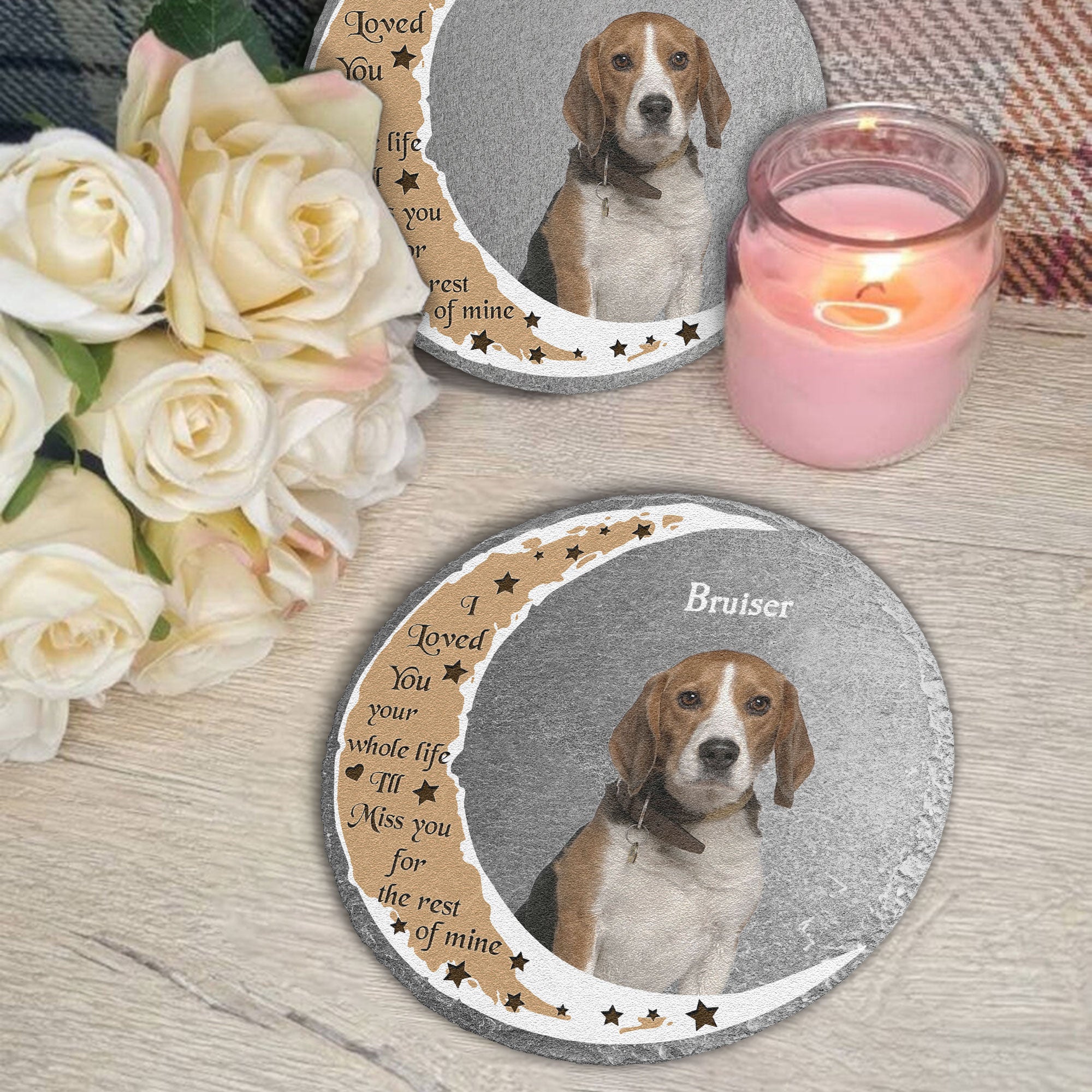 Custom Photo Pet Loss I Loved You Your Whole Life - Personalized Photo Garden Stone