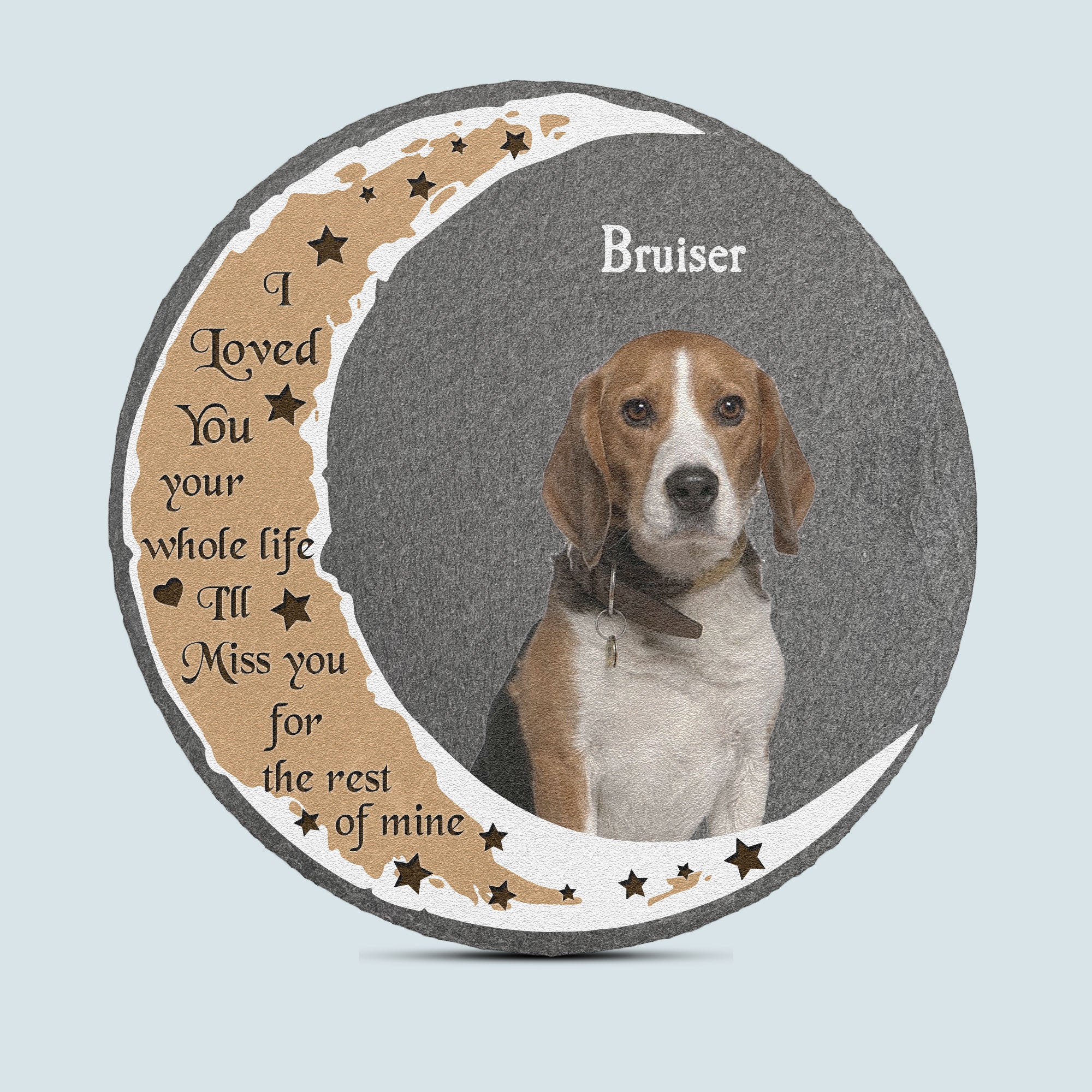 Custom Photo Pet Loss I Loved You Your Whole Life - Personalized Photo Garden Stone