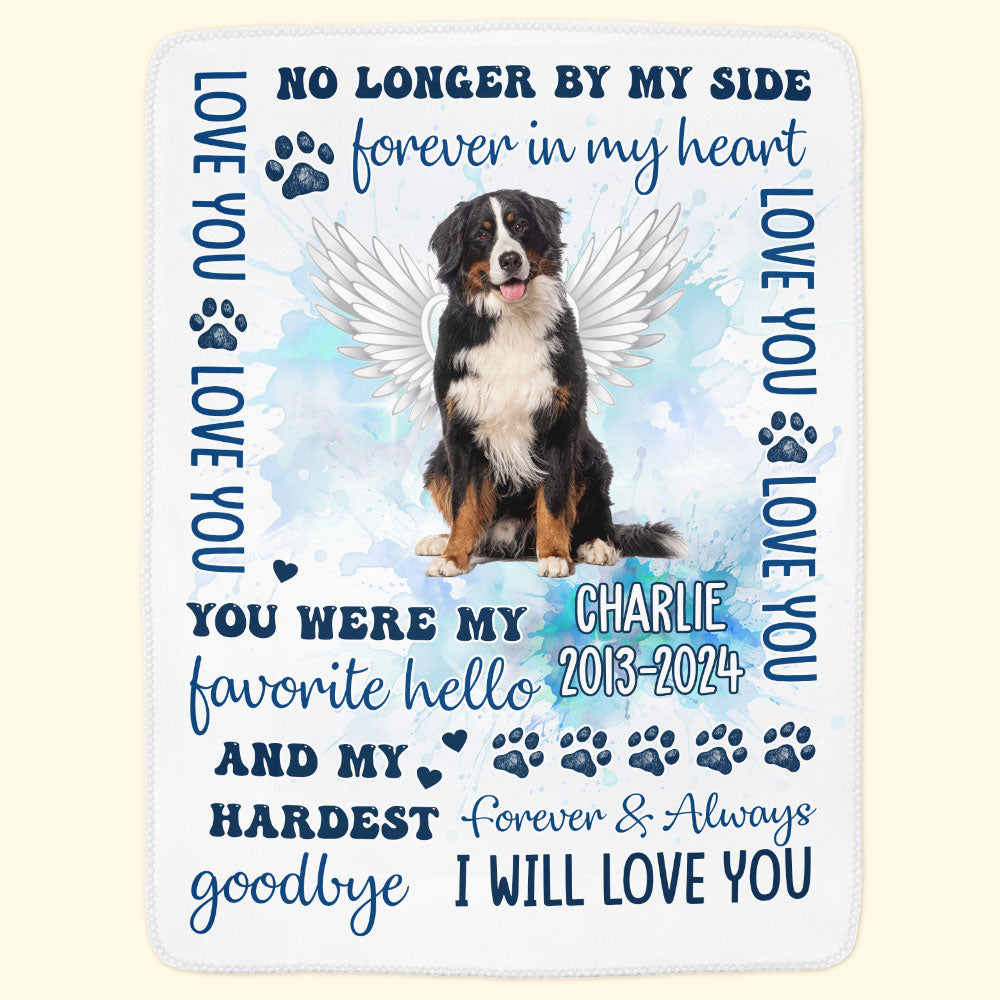 Custom Photo Pet Loss You Were My Favorite Hello - Personalized Photo Blanket