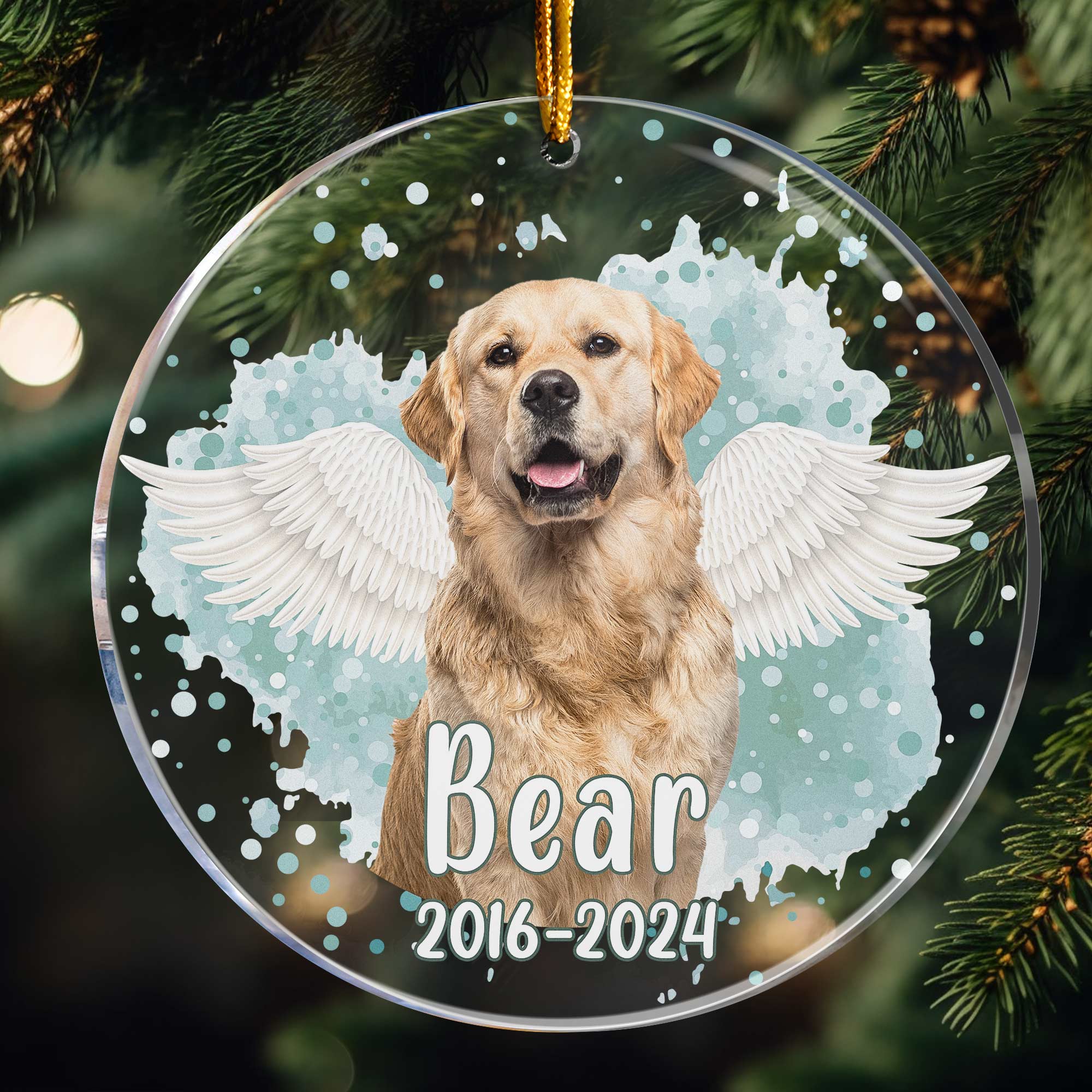 Custom Photo Pet Memorial - Personalized Acrylic Photo Ornament