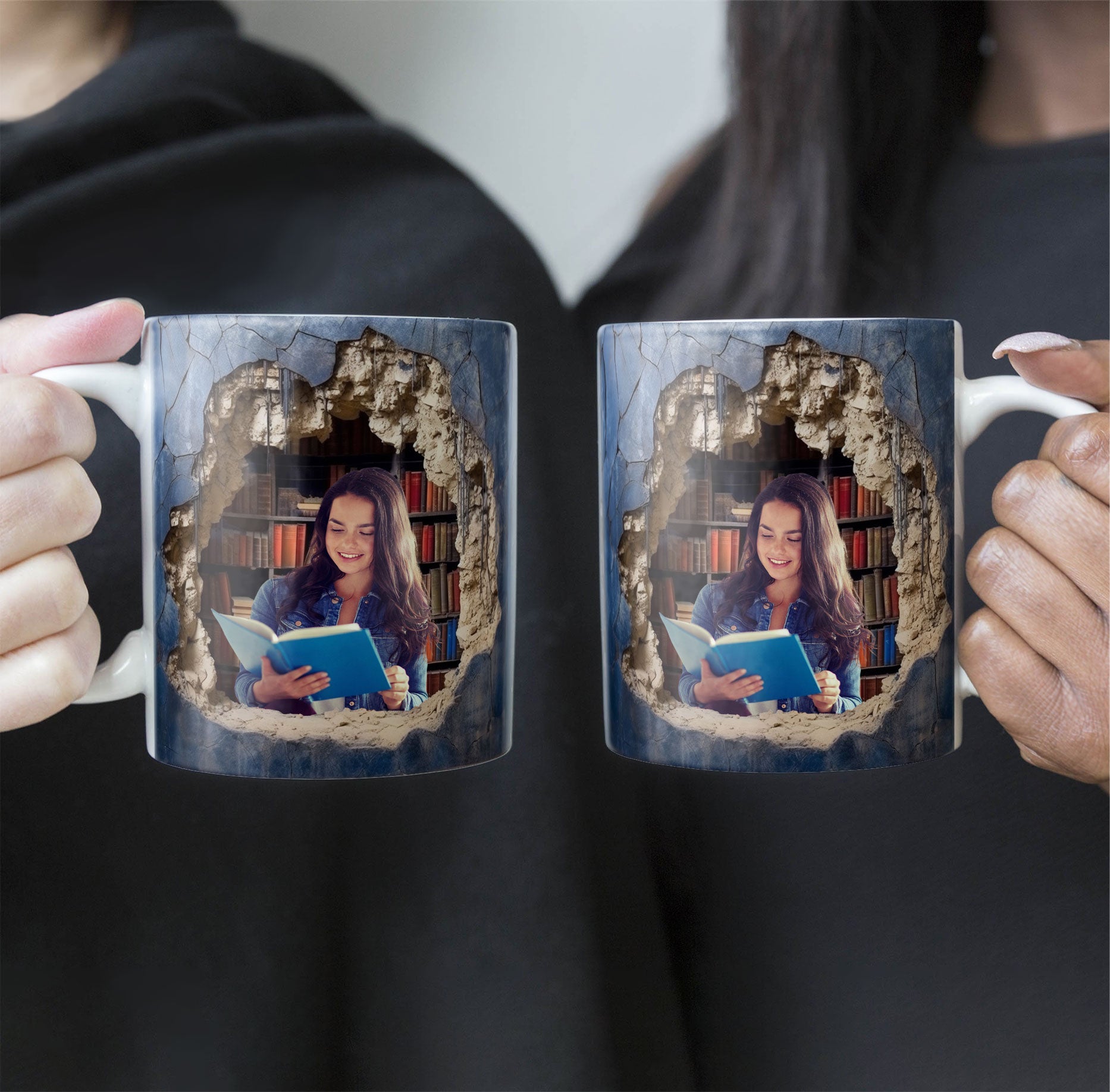 Custom Photo Reading Books - Personalized Photo Mug