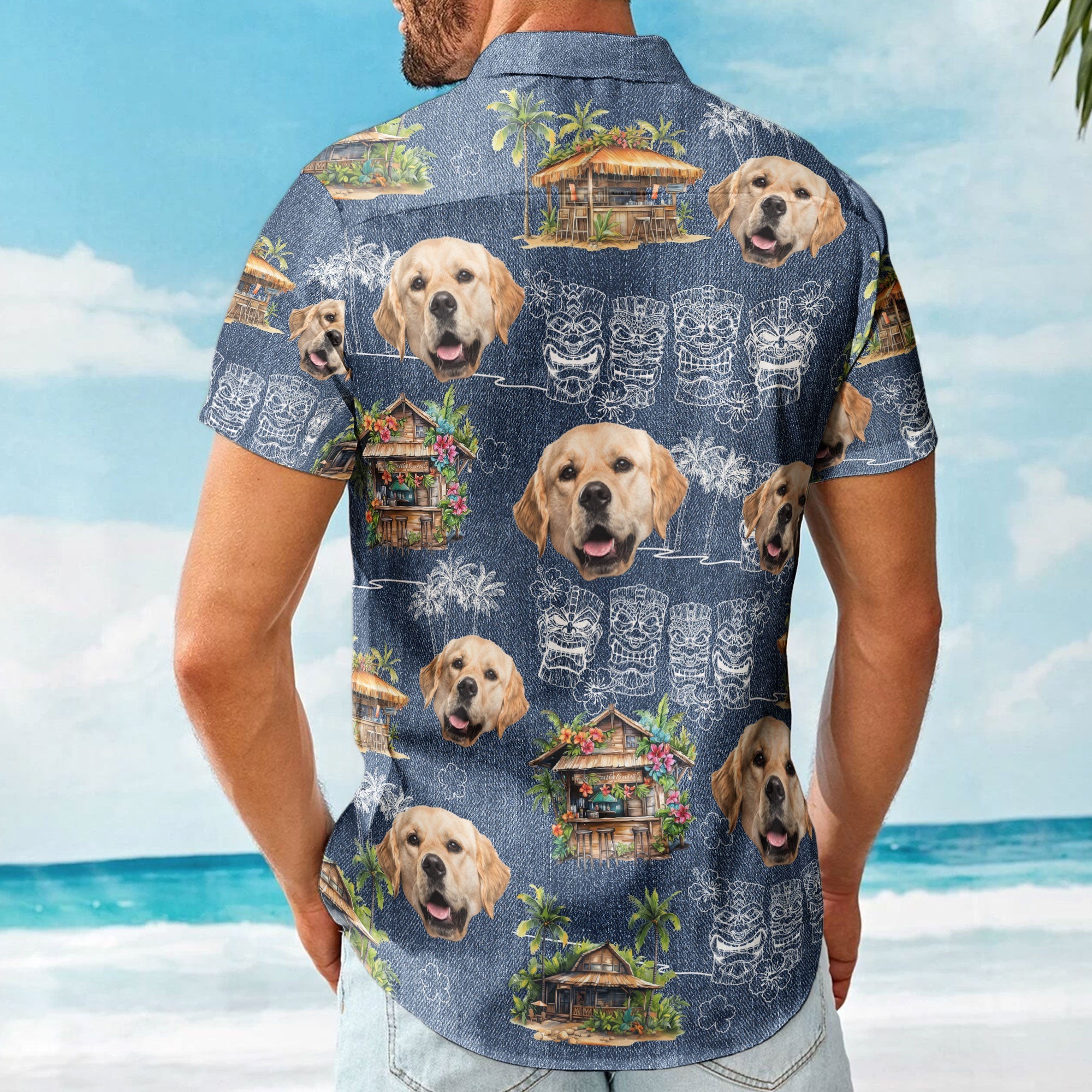 Custom Photo Tiki Summer Family Friends Boss - Custom Photo Hawaiian Shirts